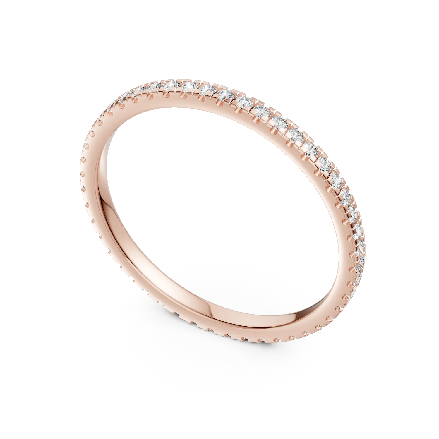 Eternity ring in rose gold with 0.3ct diamonds