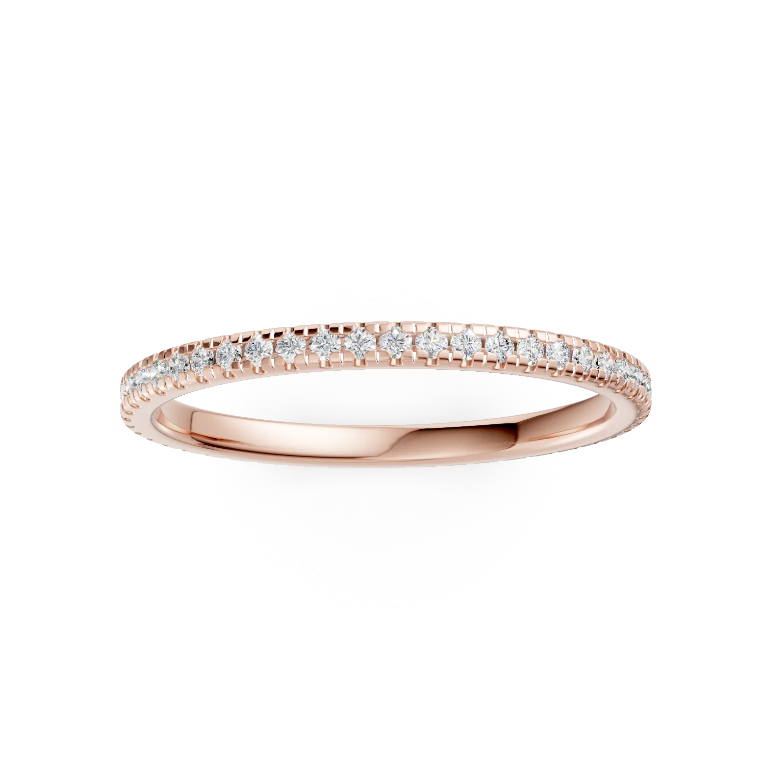 Eternity ring in rose gold with 0.3ct diamonds