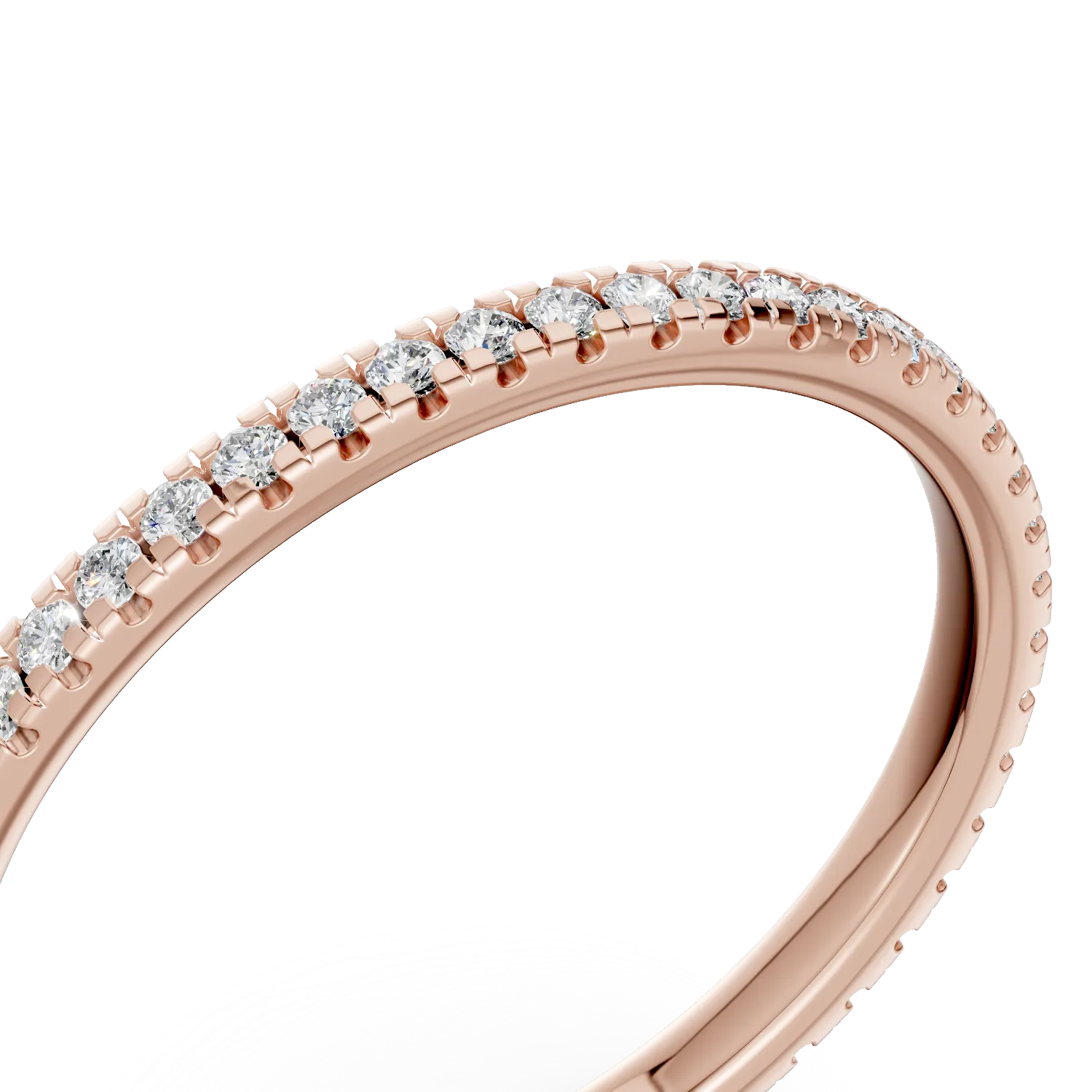 Eternity ring in rose gold with 0.3ct diamonds