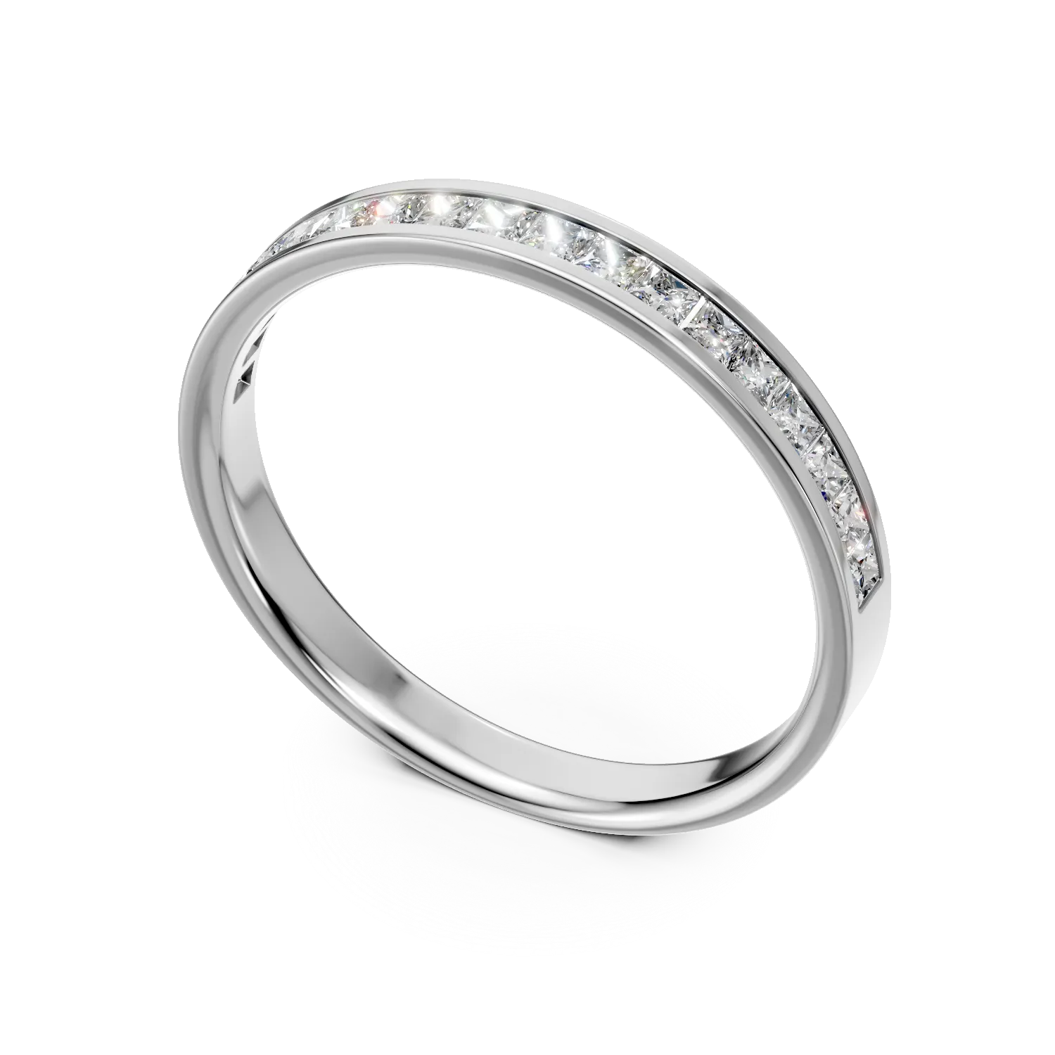 Fél örökkévalóság gyűrű fehér aranyból 0.3ct gyémántokkal