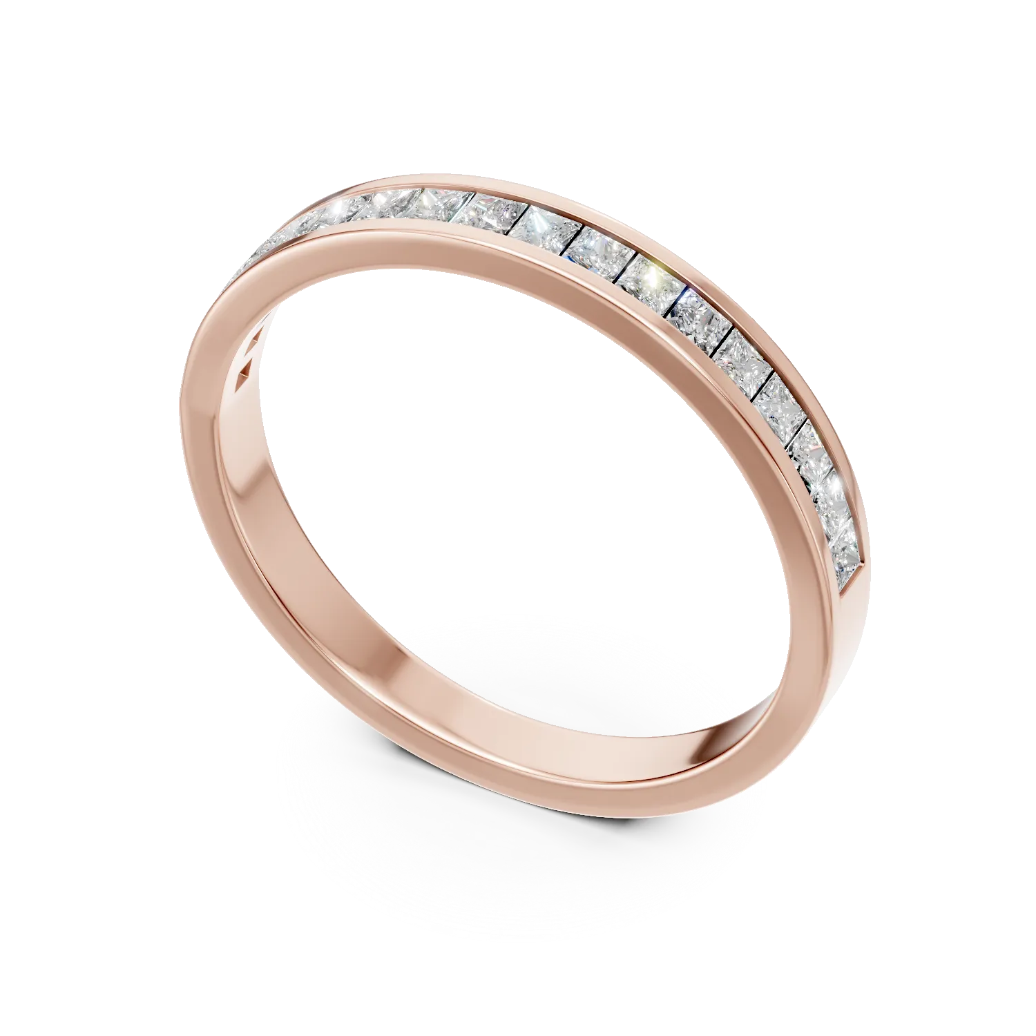 Rose gold half eternity ring with 0.3ct diamonds