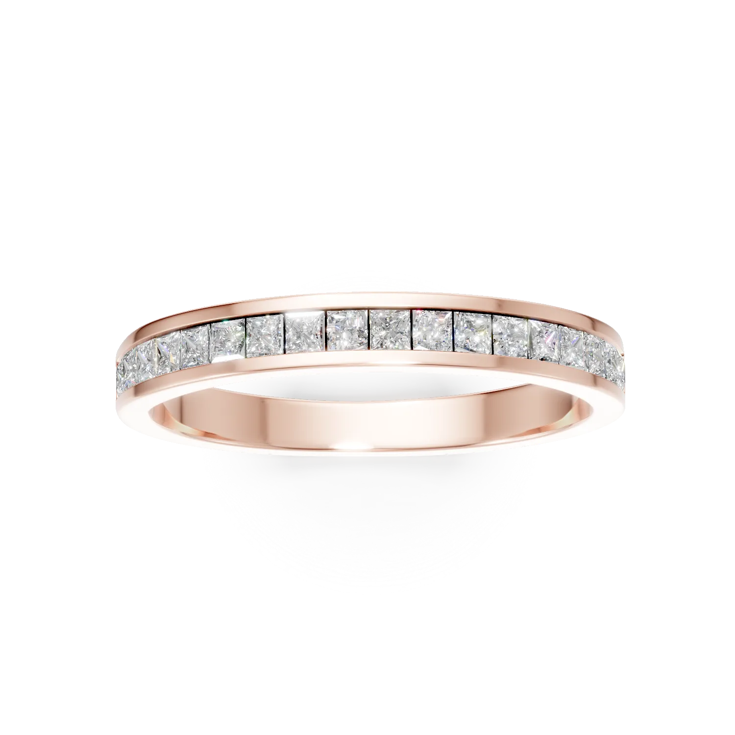 Rose gold half eternity ring with 0.3ct diamonds