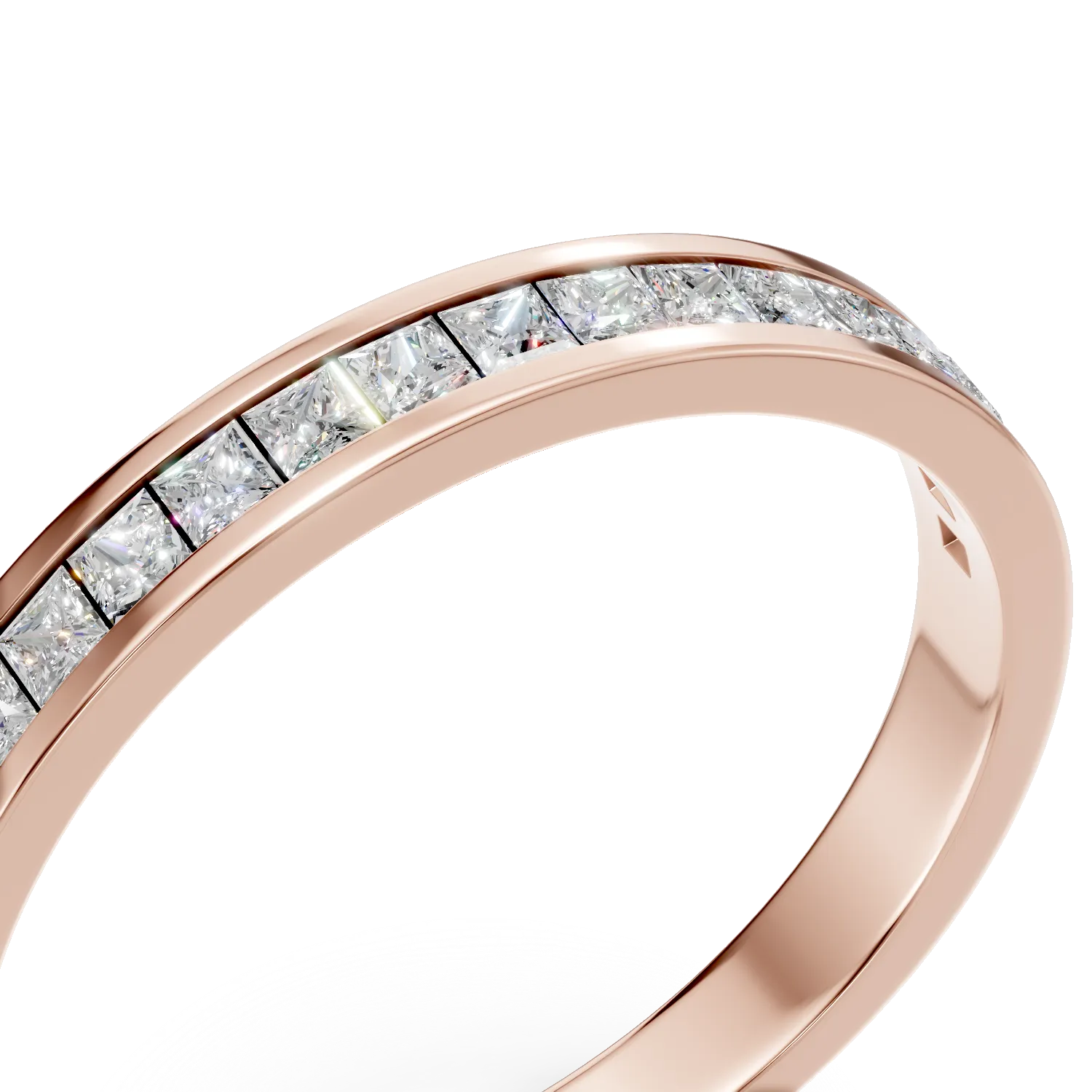 Rose gold half eternity ring with 0.3ct diamonds