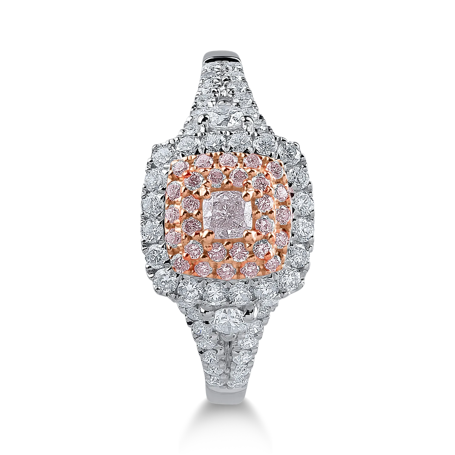 White-rose gold ring with 0.7ct diamonds