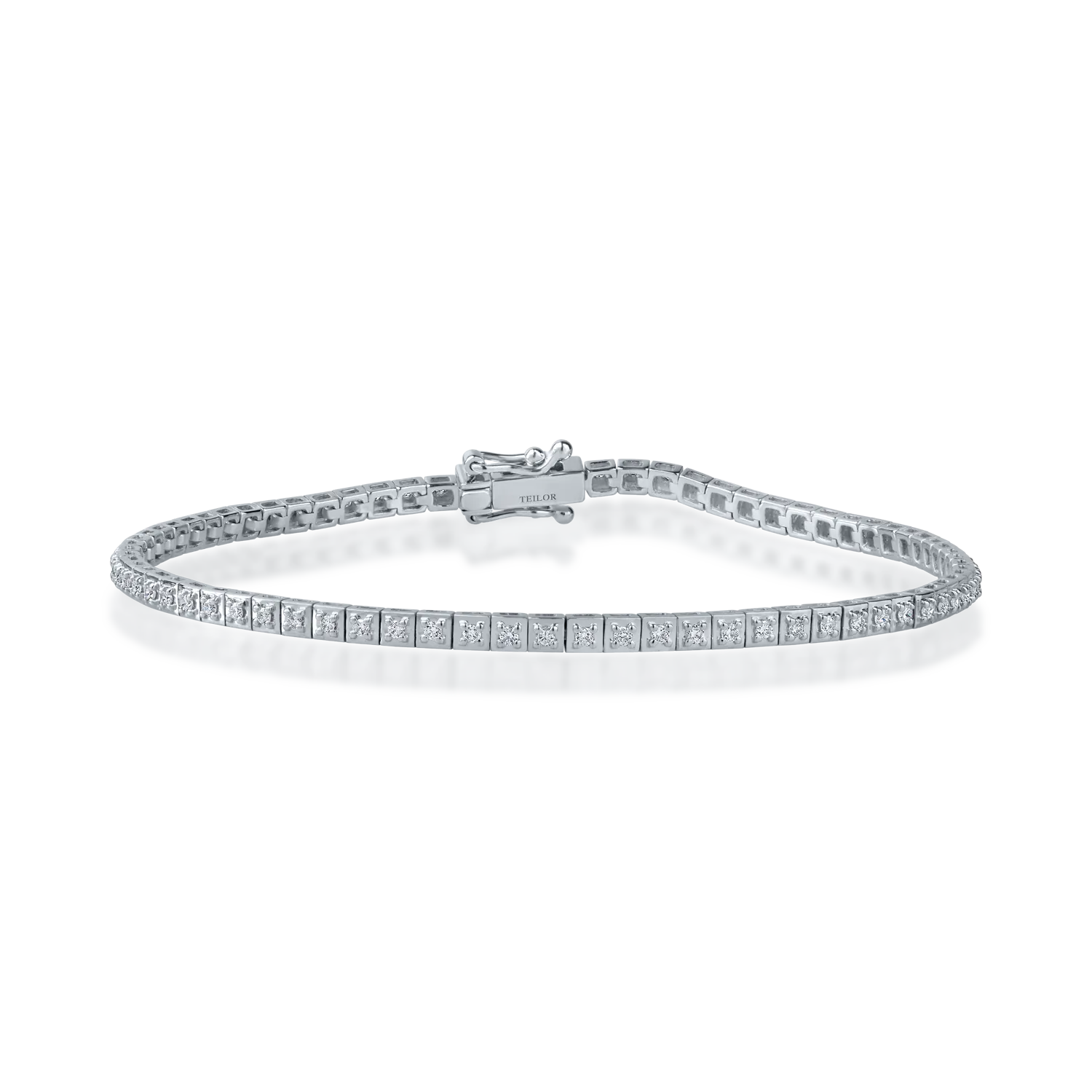 White gold tennis bracelet with 0.5ct diamonds