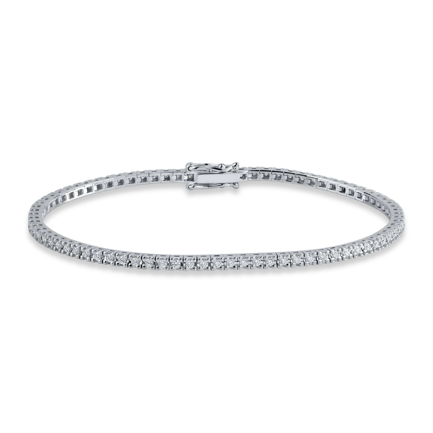 White gold tennis bracelet with 1.05ct diamonds