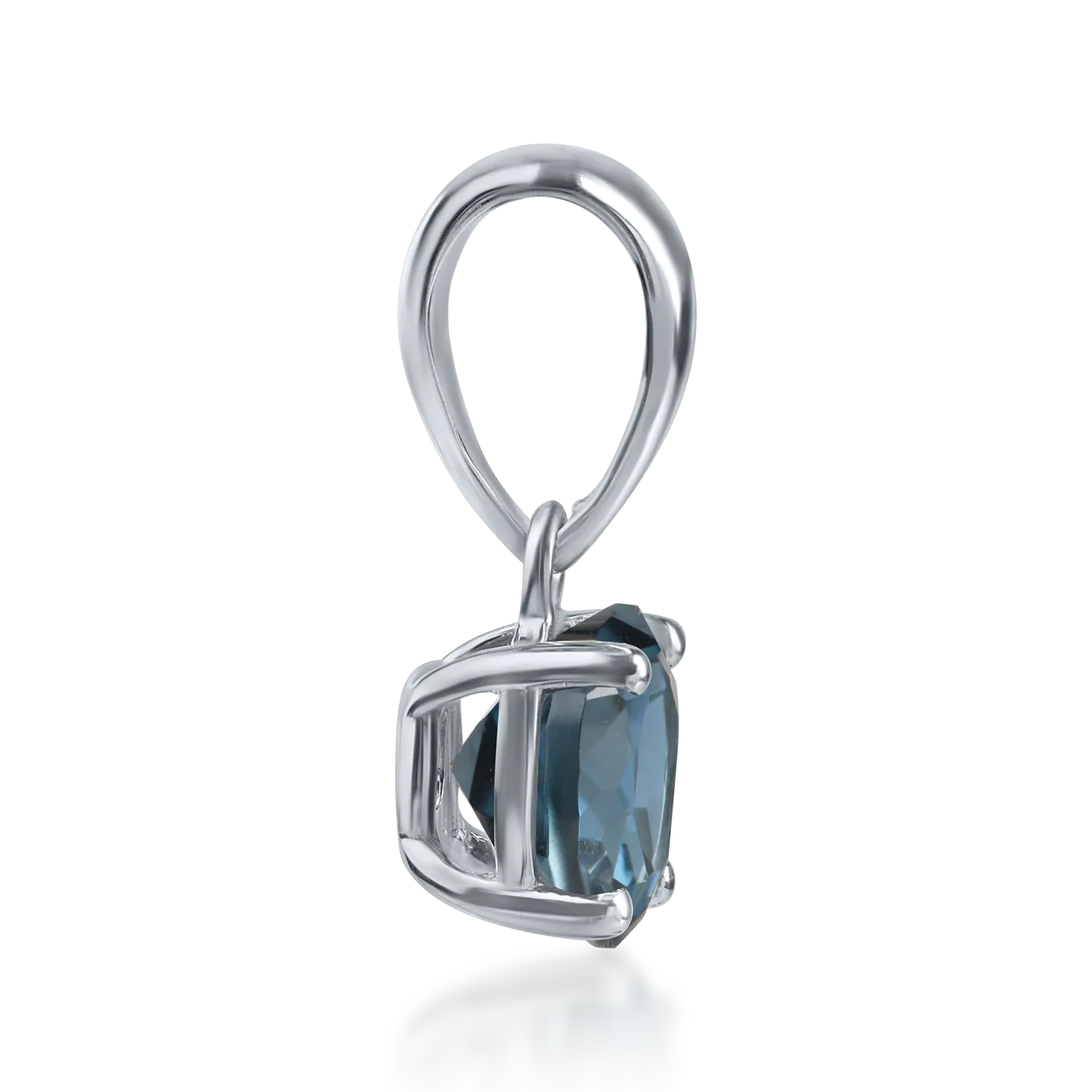 White gold pendant with 0.9ct london blue topaz