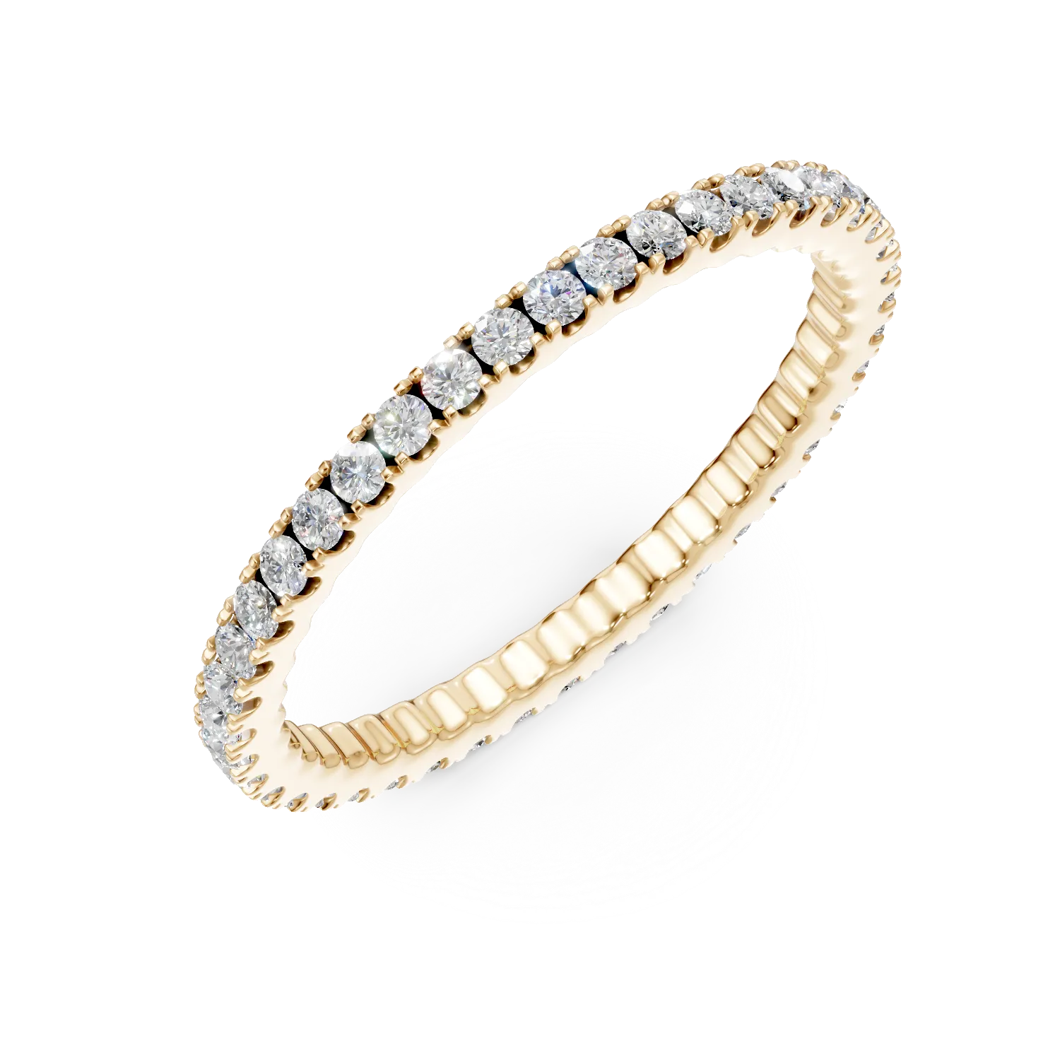 Inel eternity din aur galben cu diamante de 0.5ct