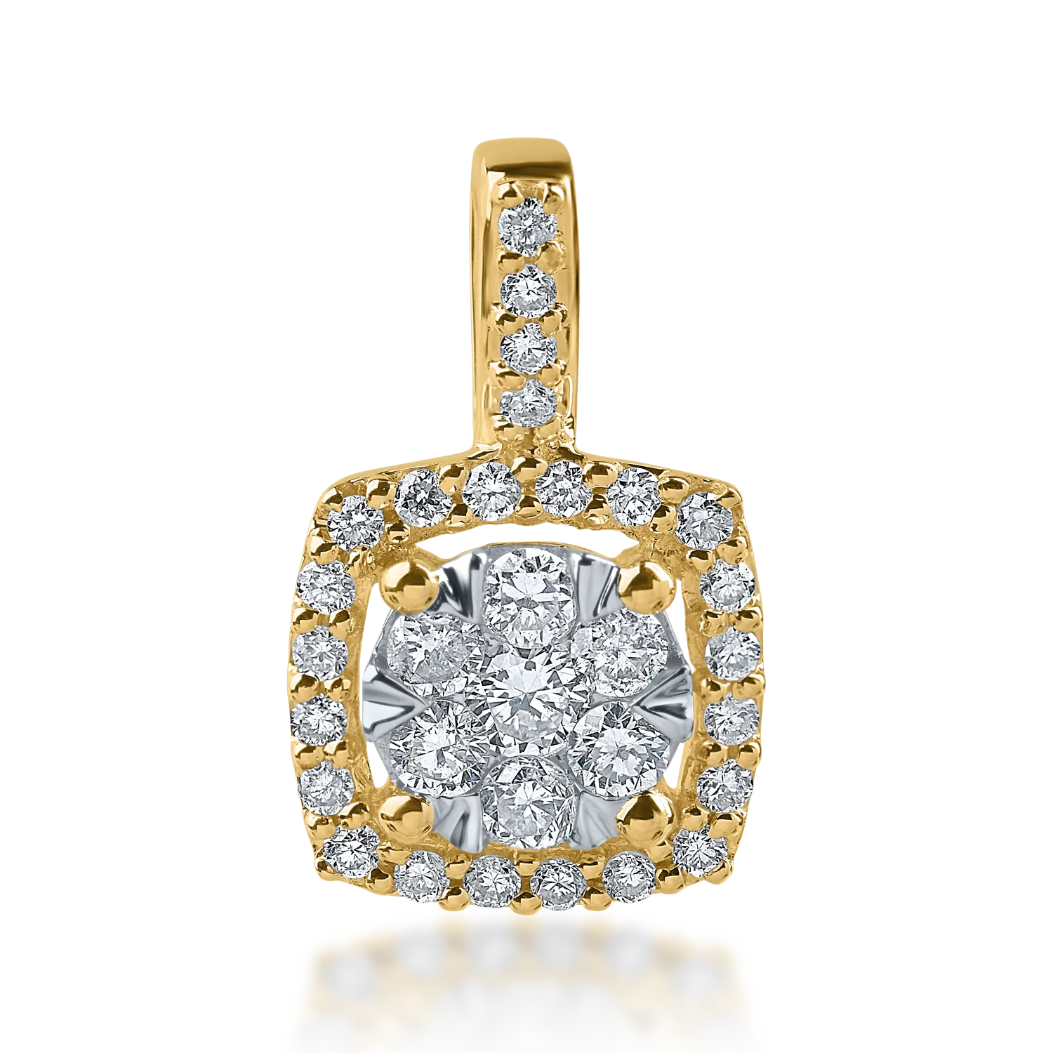 Yellow gold pendant with 0.2ct diamonds