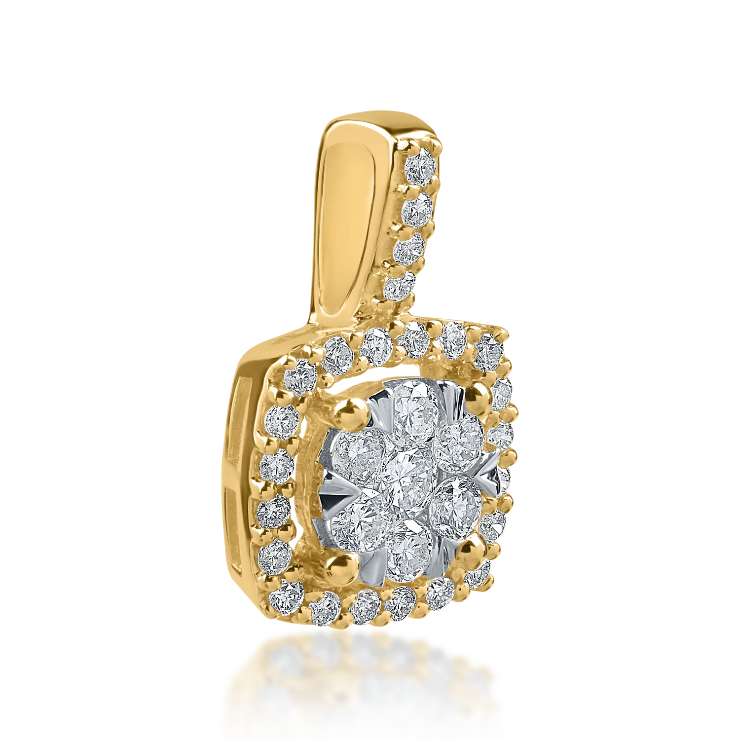 Yellow gold pendant with 0.2ct diamonds