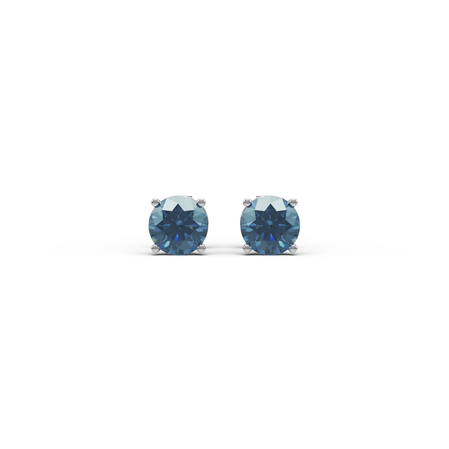 White gold earrings with 1.3ct london blue topazes