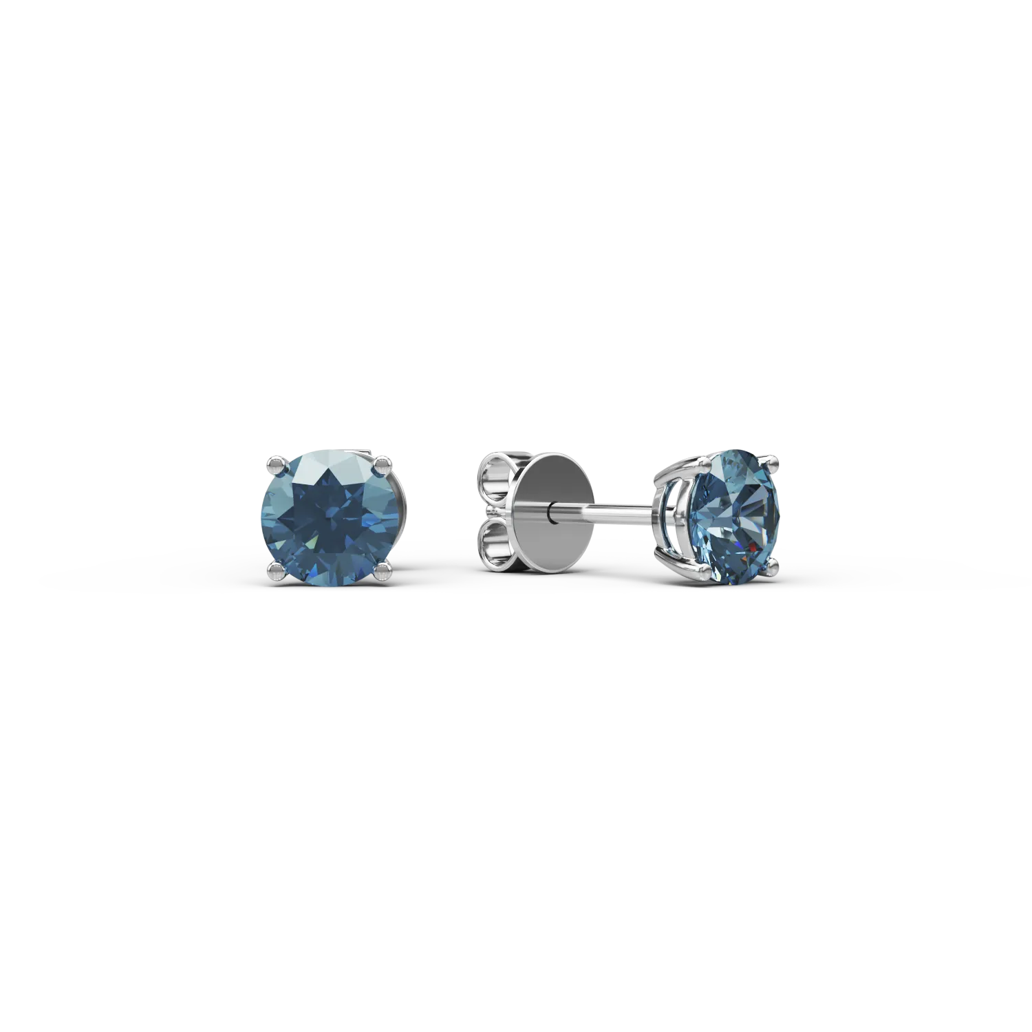 White gold earrings with 1.3ct london blue topazes