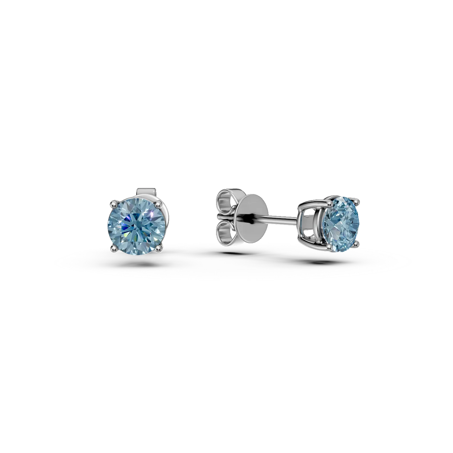 Fehérarany fülbevaló 1.2ct kék topázokkal
