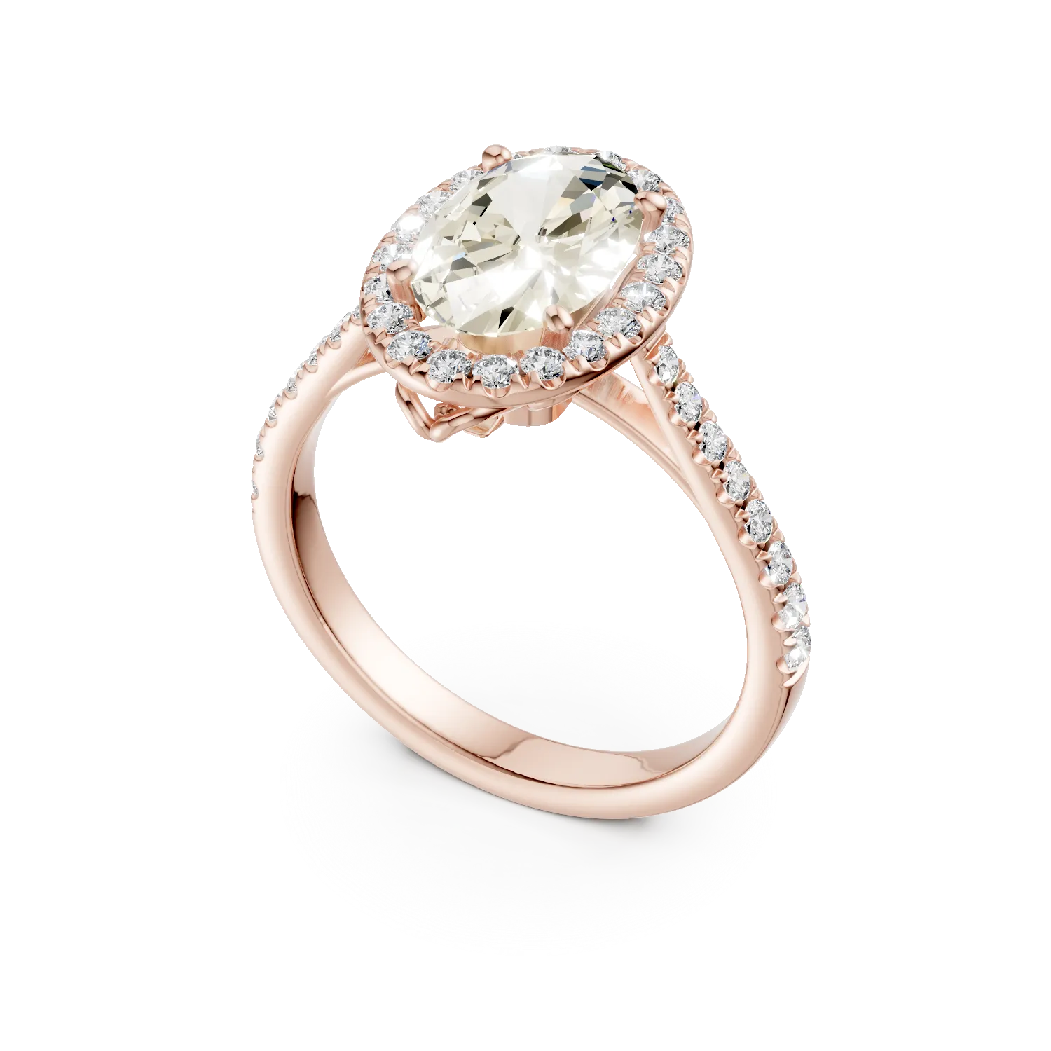 Rose gold engagement ring with 1.3ct diamonds