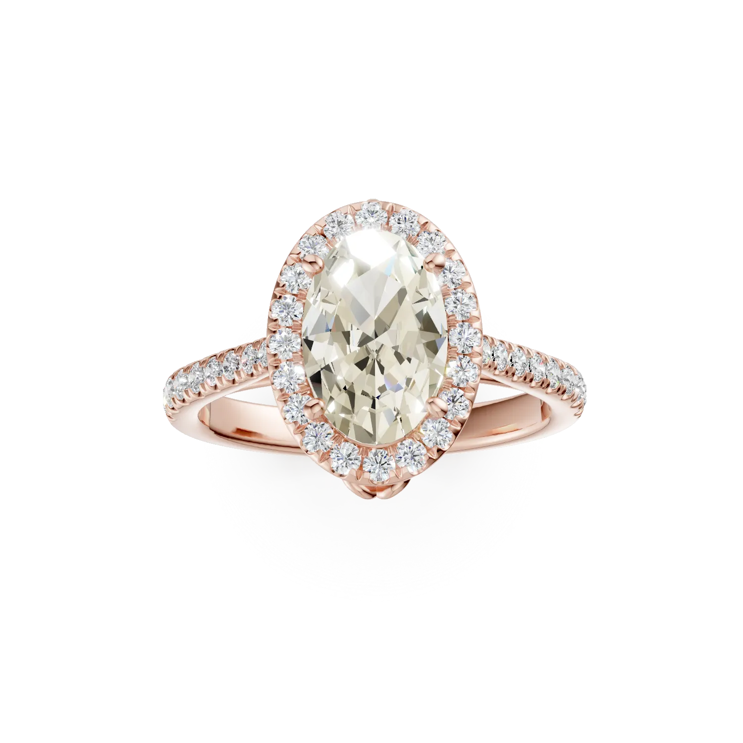 Rose gold engagement ring with 1.3ct diamonds