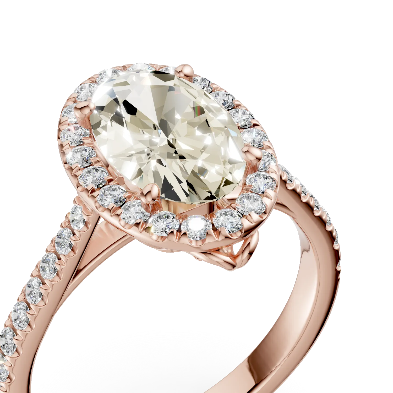 Rose gold engagement ring with 1.3ct diamonds