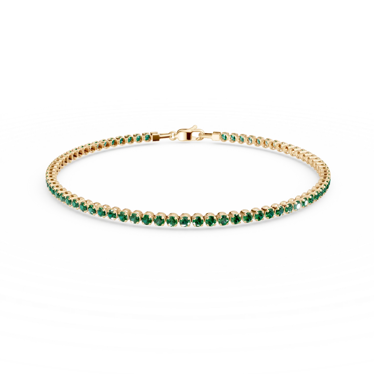 Yellow gold tennis bracelet