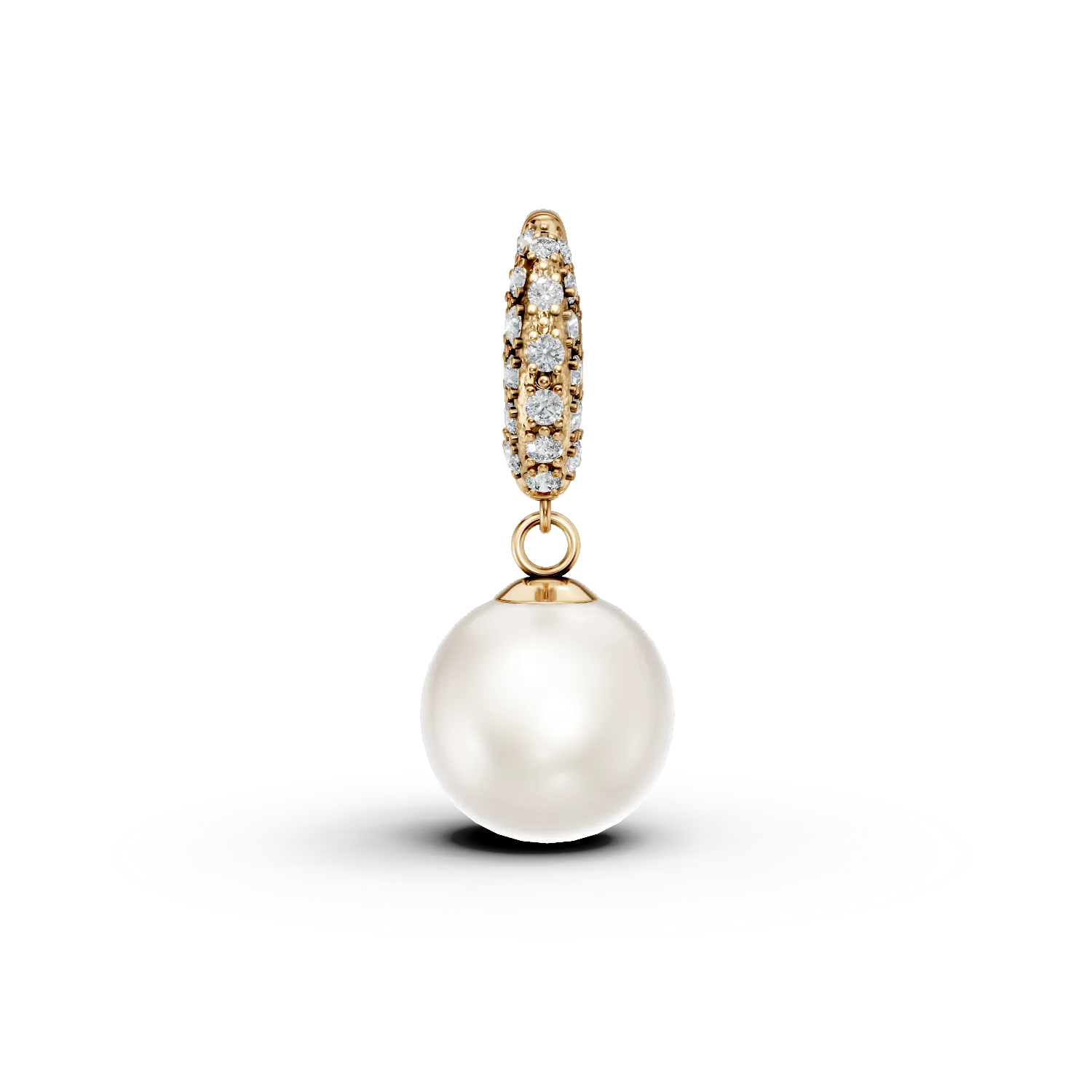 Pandantiv din aur galben cu perla de cultura de 3.9ct si diamante de 0.08ct