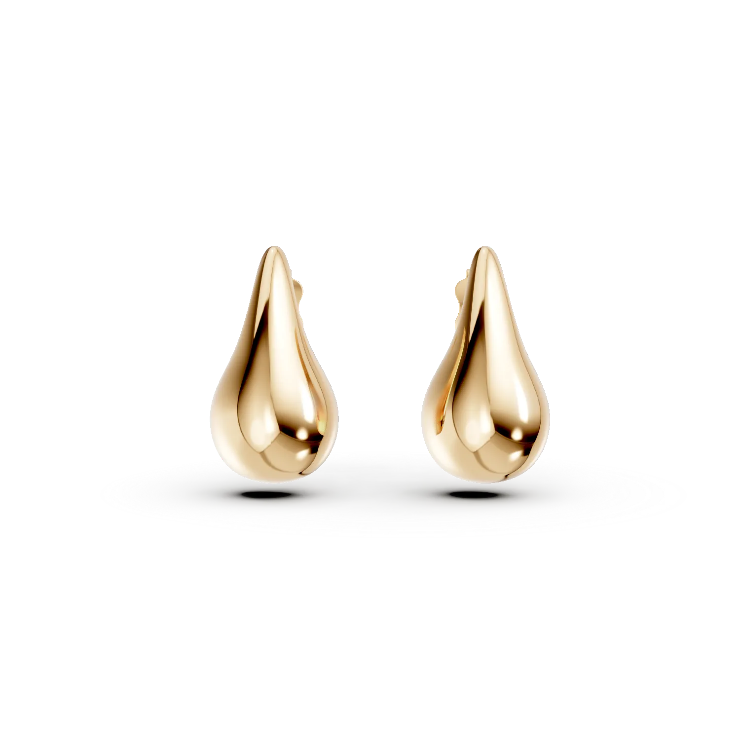 Yellow gold tear drop earrings