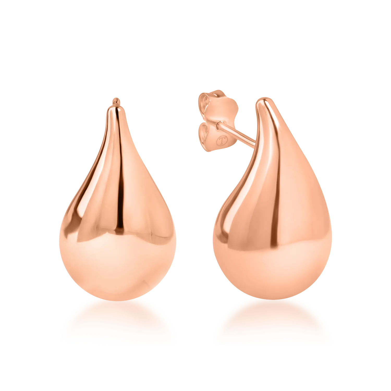 Rose gold tear drop earrings