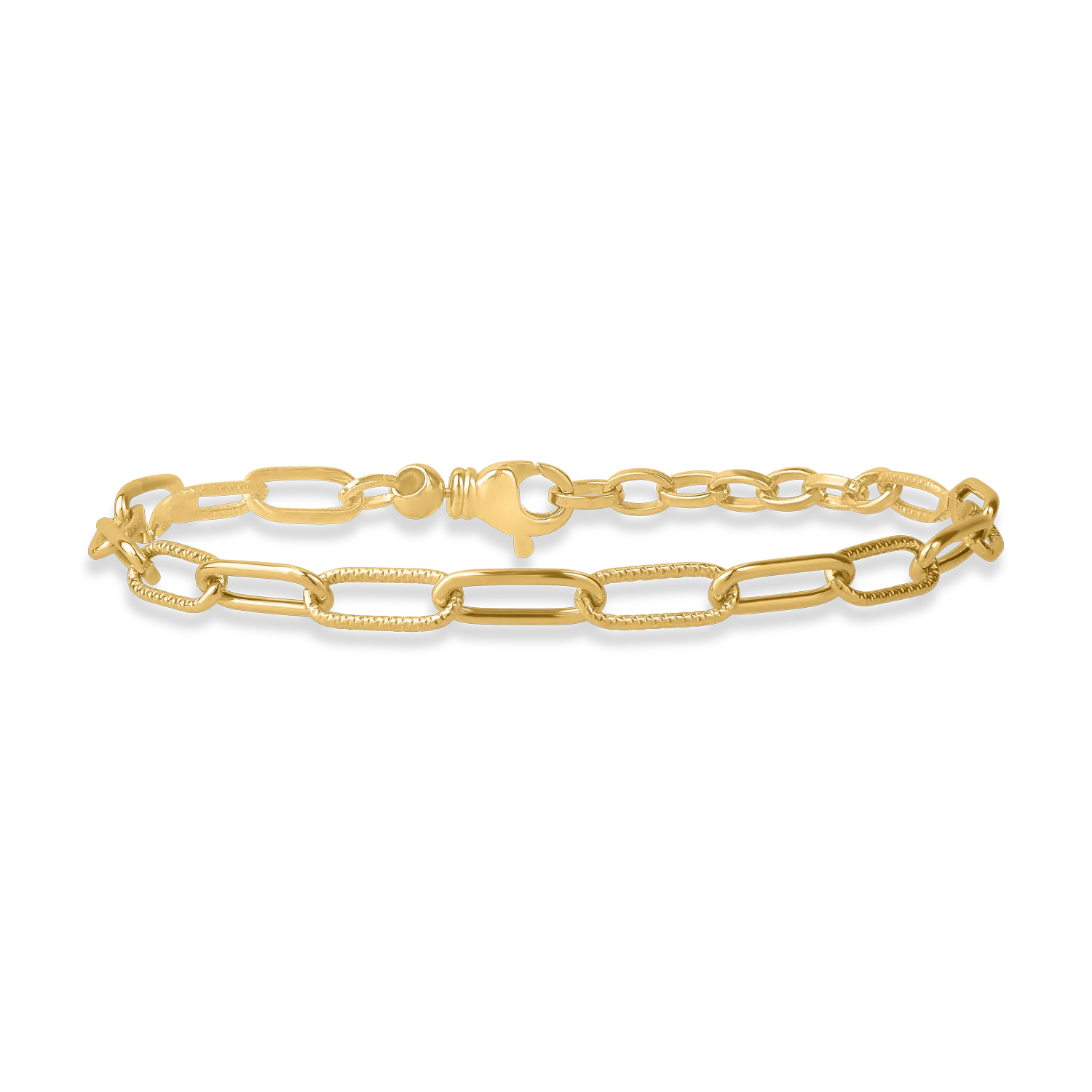 Yellow gold chain bracelet