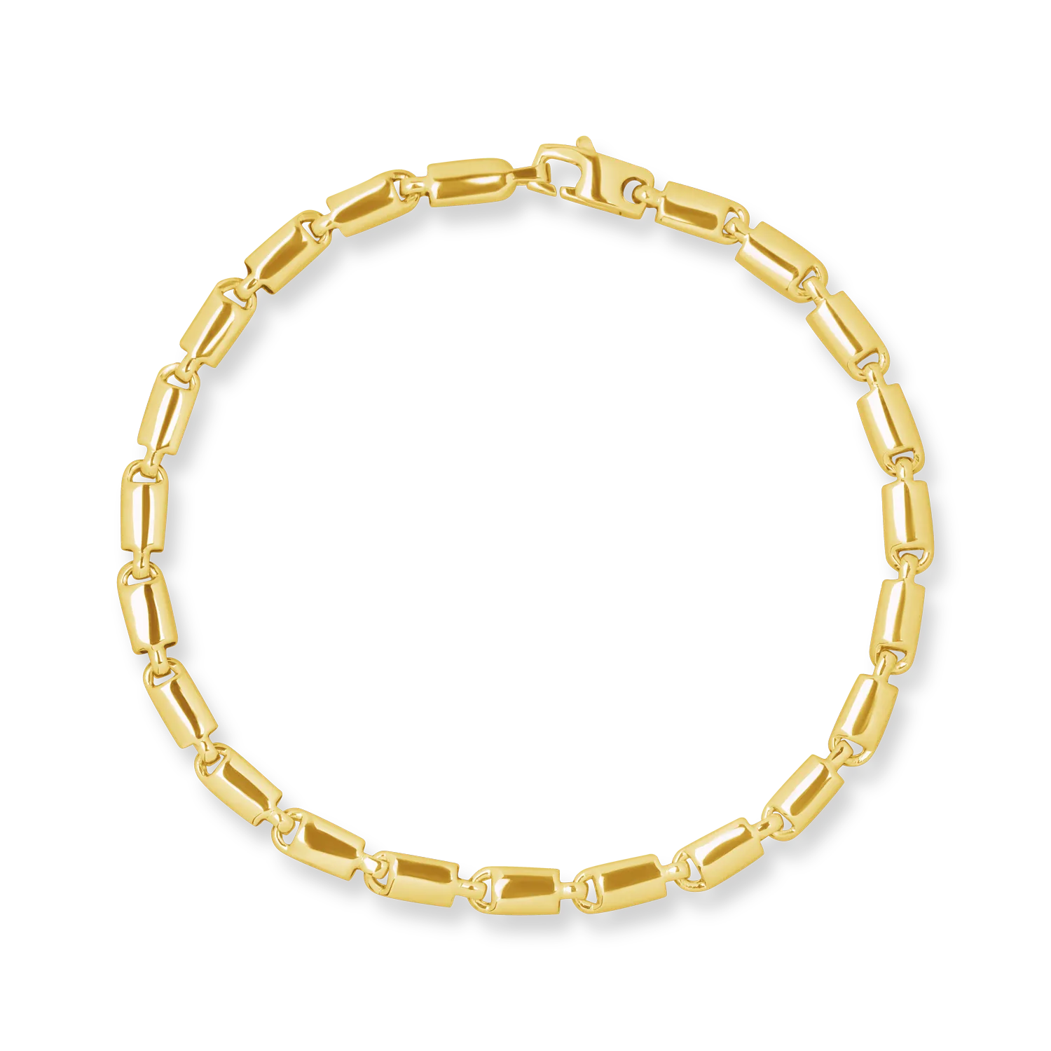 Yellow gold men's bracelet