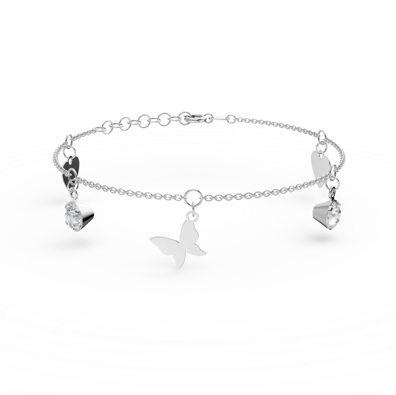 Yellow gold bracelet with zirconia-179429