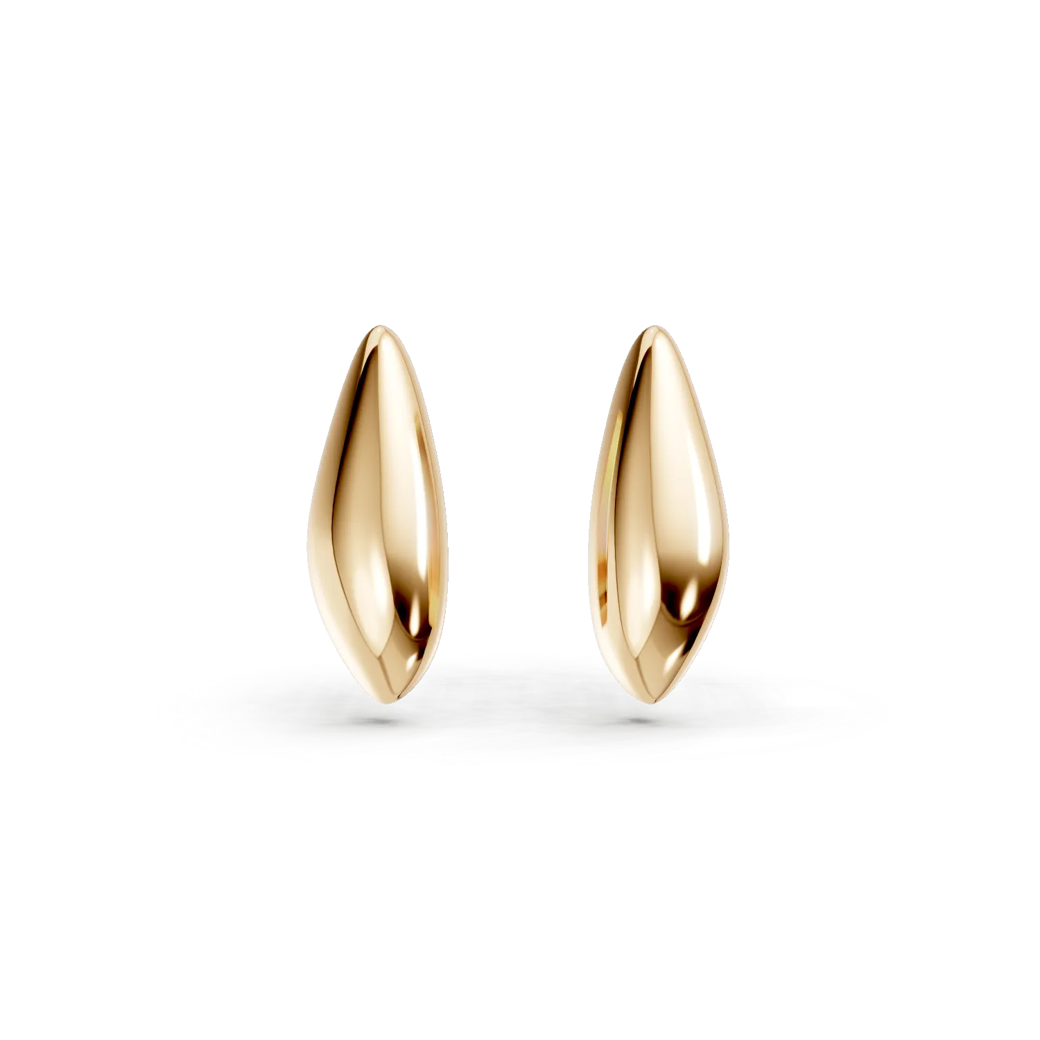 Yellow gold minimalist earrings