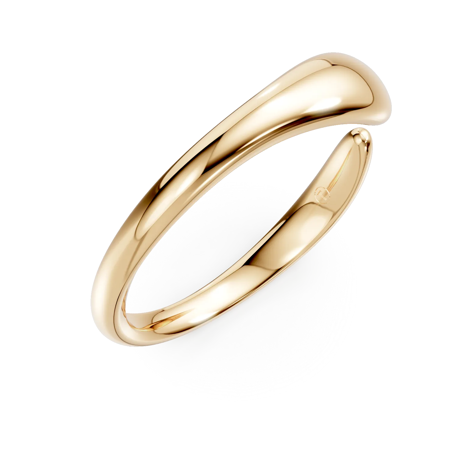 Yellow gold minimalist open ring