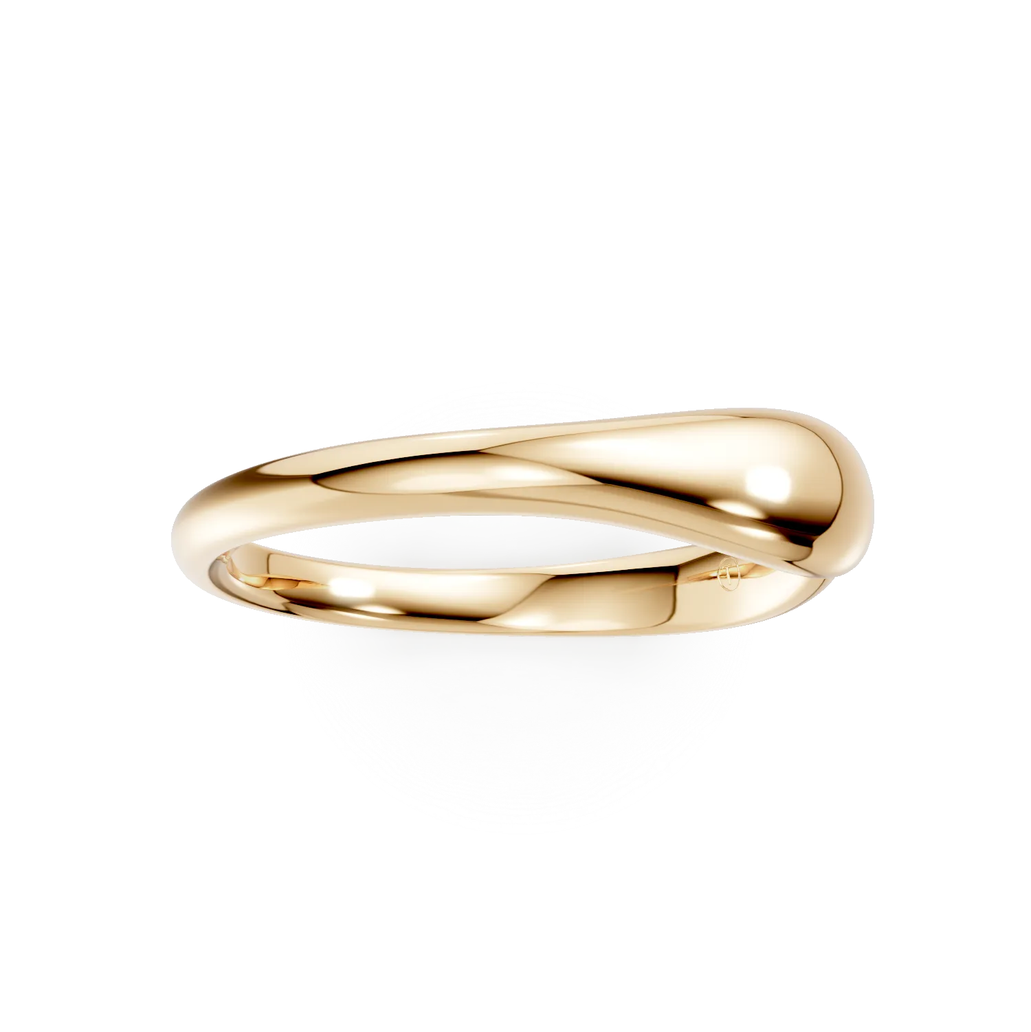 Yellow gold minimalist open ring