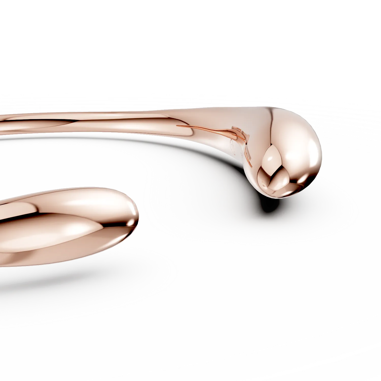 Rose gold minimalist open bangle