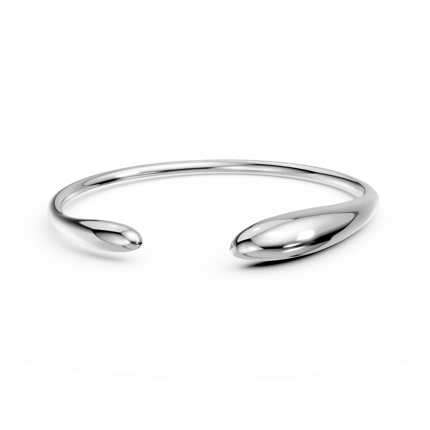 Fehérarany nyitott minimalista karperec