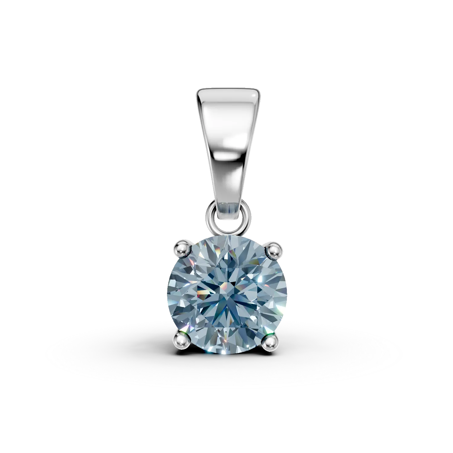Pandantiv din aur alb cu topaz london blue de 1.01ct-179604