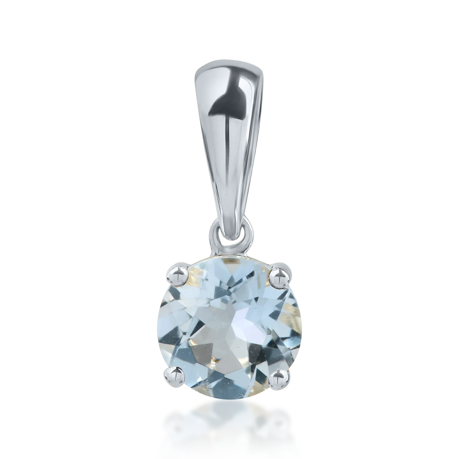 White gold pendant with 0.83ct aquamarine