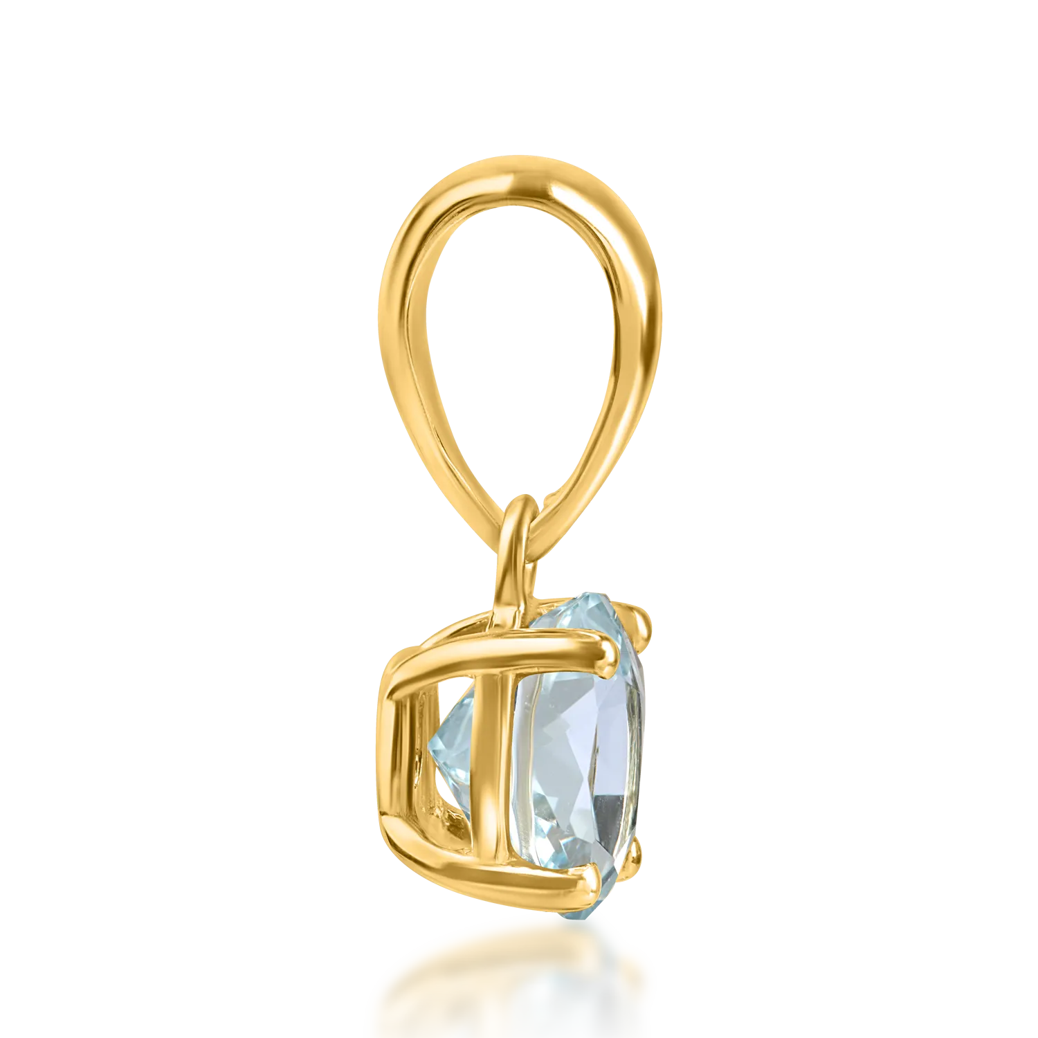 Pandantiv din aur galben cu acvamarin de 0.73ct
