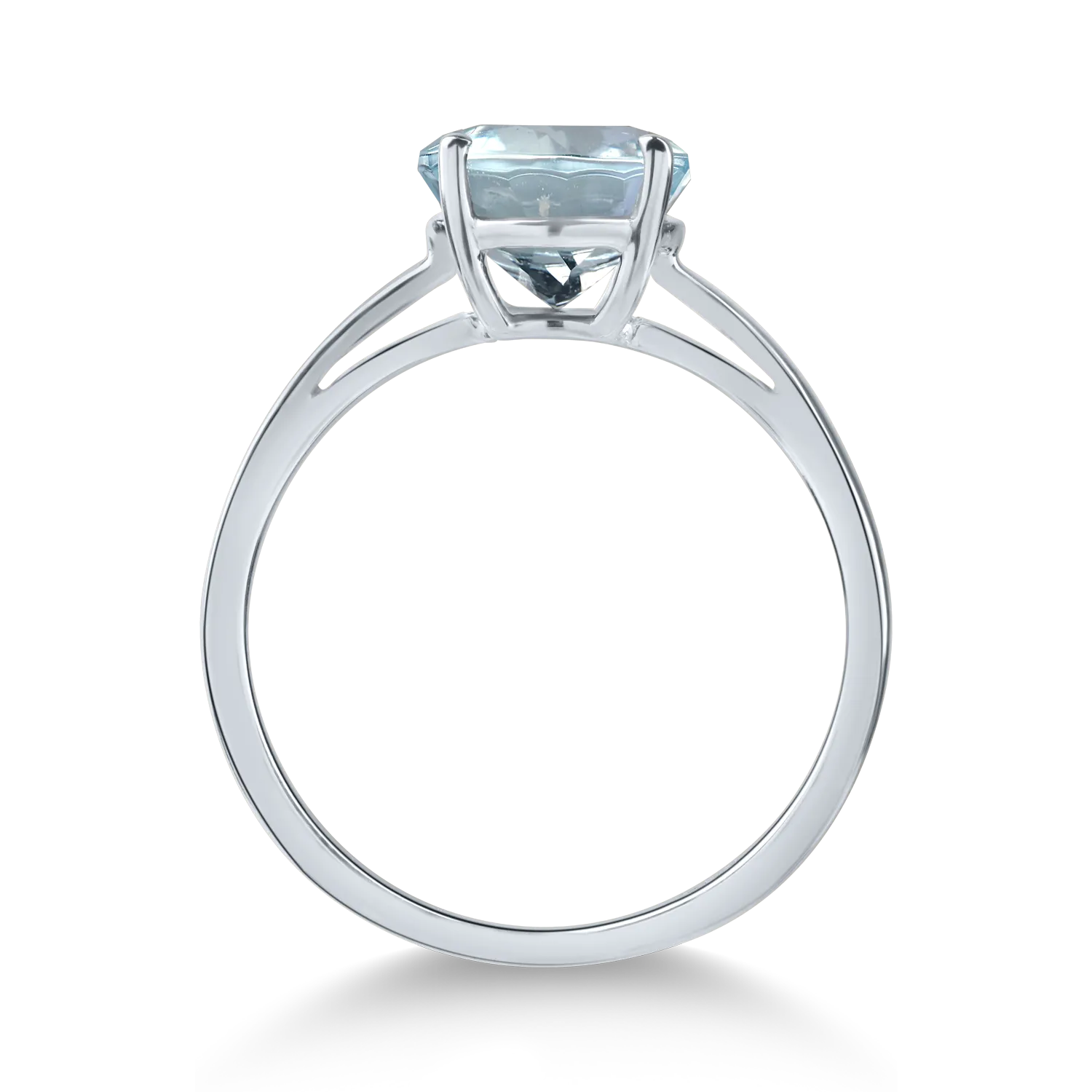 Inel din aur alb cu acvamarin de 1.02ct