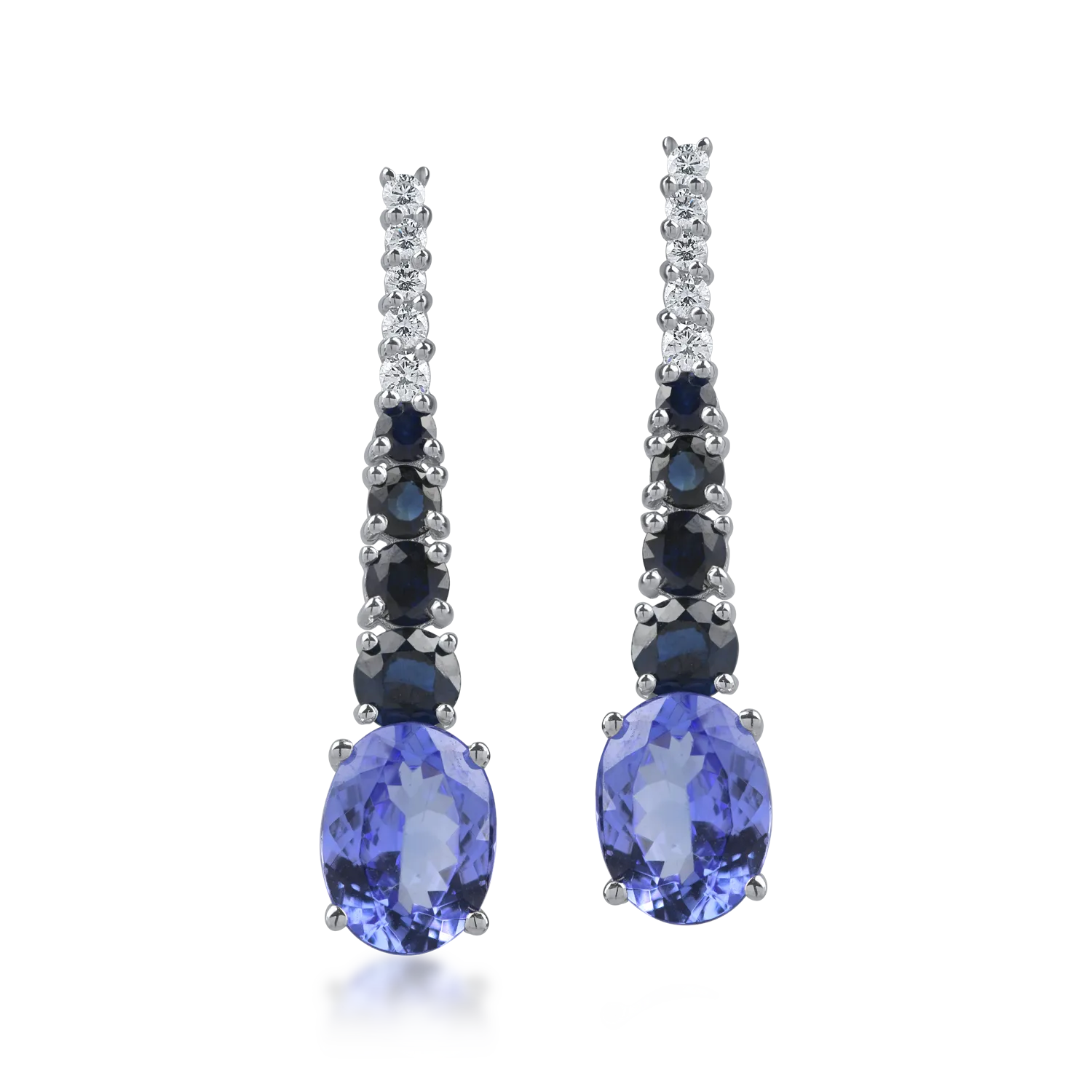 Cercei din aur alb cu pietre pretioase si semipretioase de 5.5ct-179649