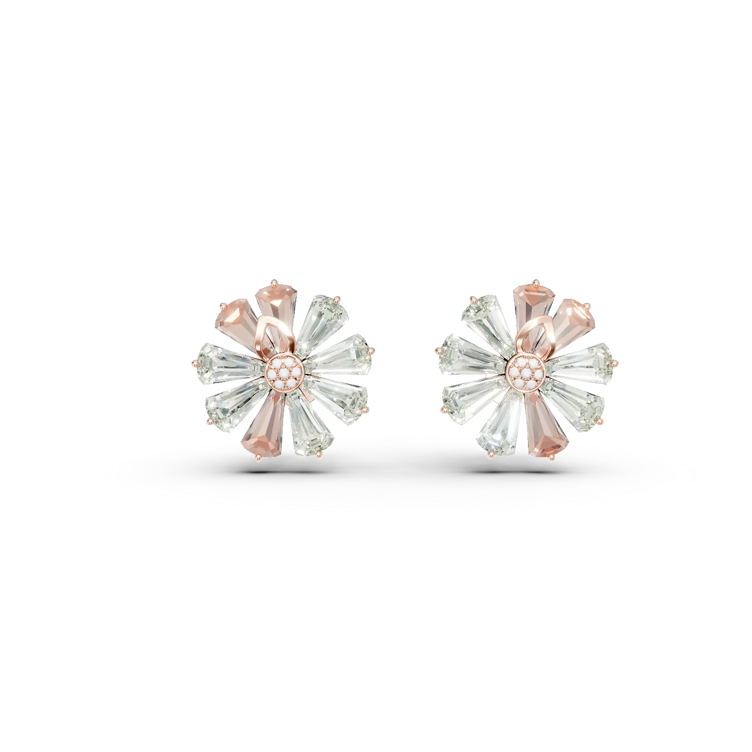 Teilor Cercei din aur roz cu pietre pretioase si semipretioase de 12.6ct