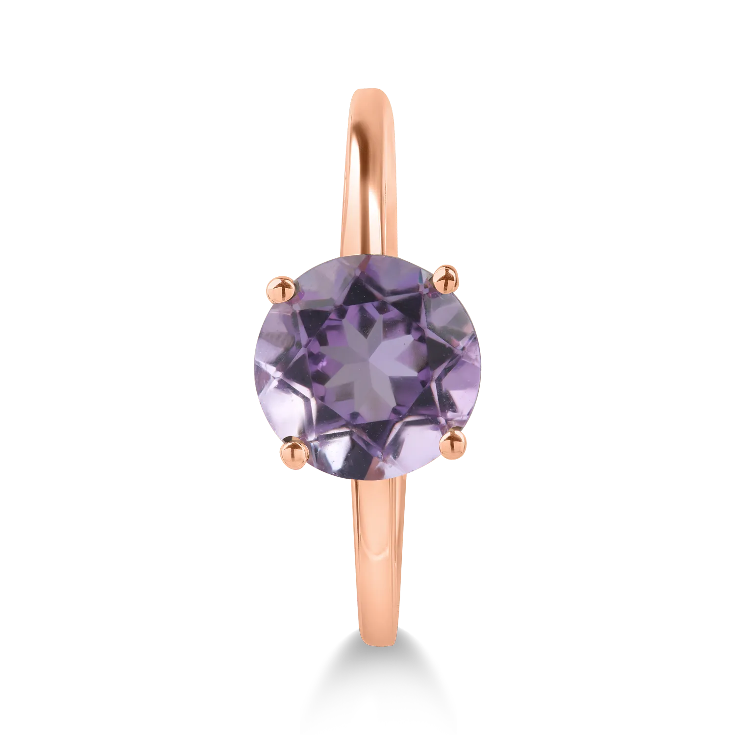 Rose gold ring with 1.3ct amethyst