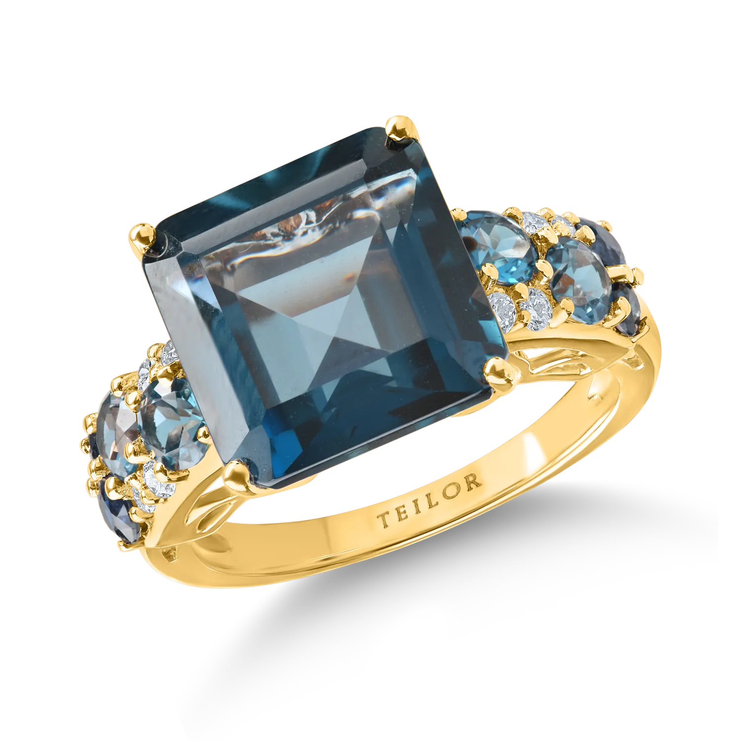 Inel din aur galben cu pietre pretioase si semipretioase de 10.3ct-179717
