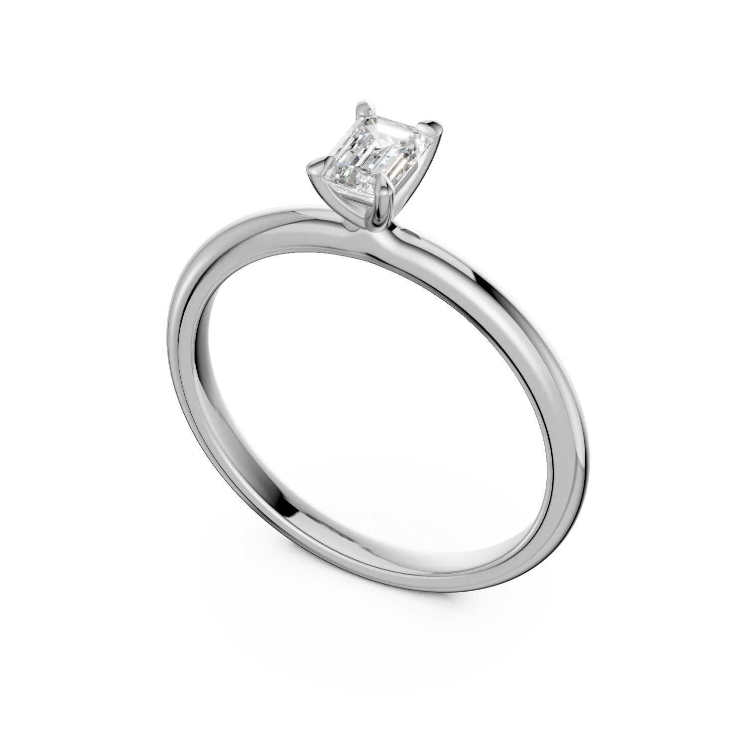 White gold engagement ring with 0.3ct solitaire diamond