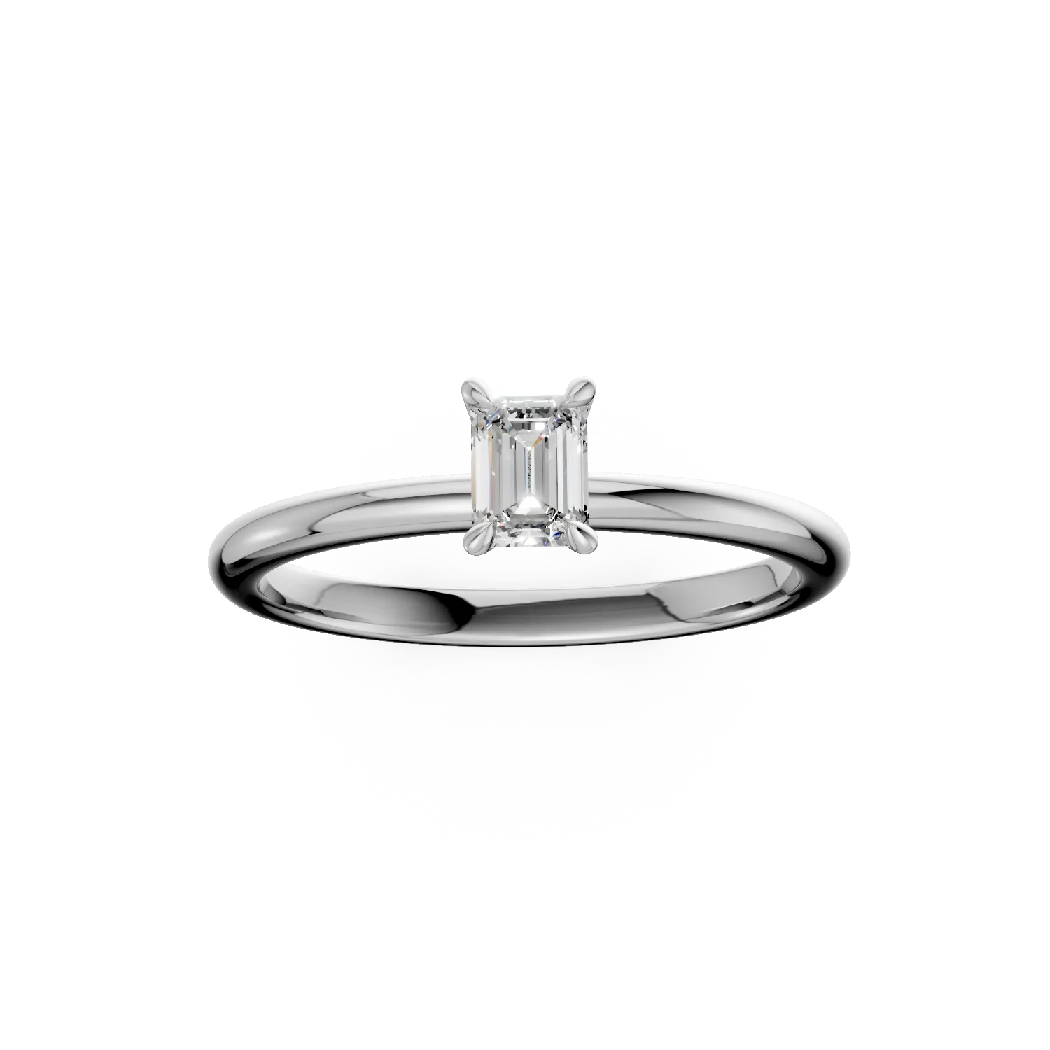White gold engagement ring with 0.3ct solitaire diamond