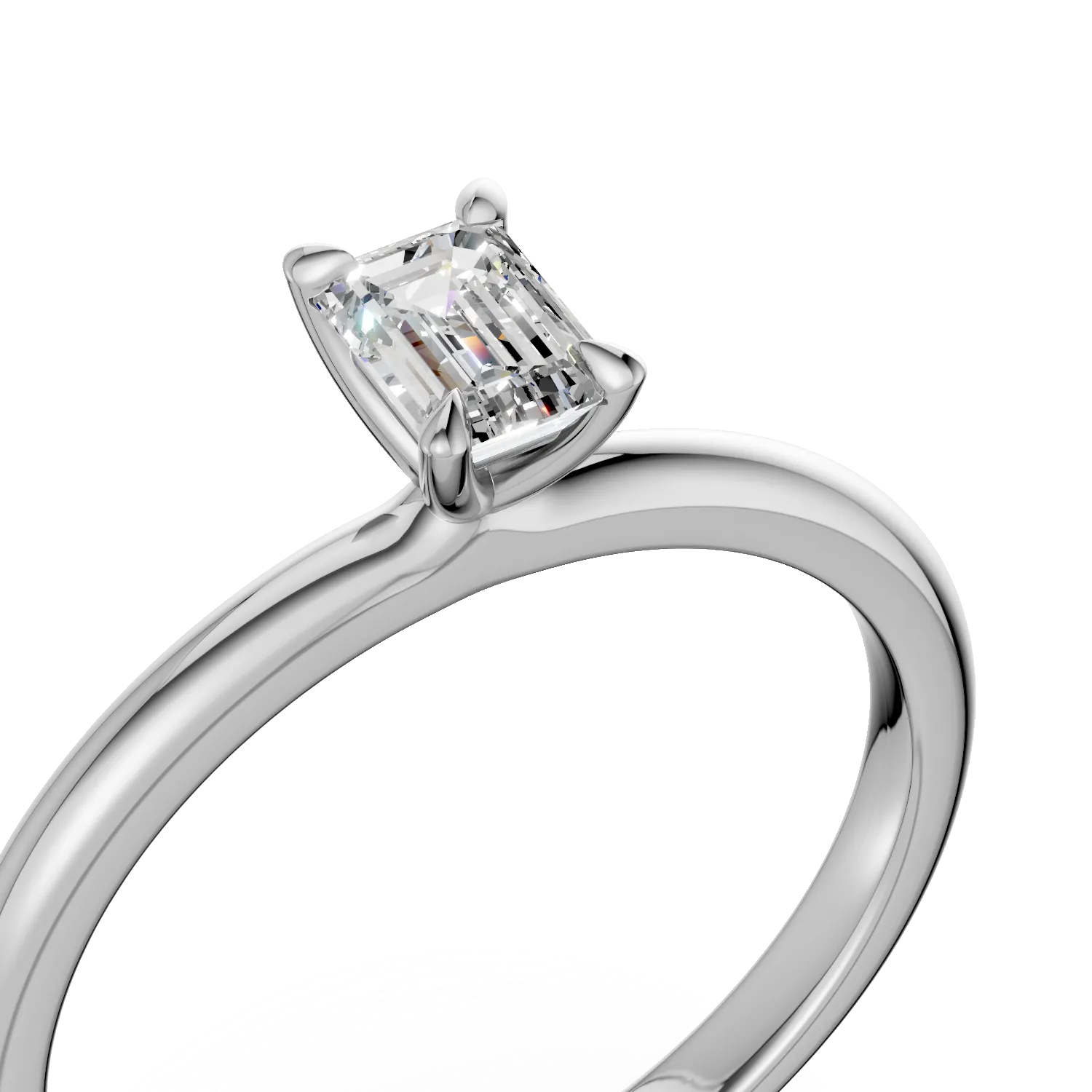 White gold engagement ring with 0.3ct solitaire diamond