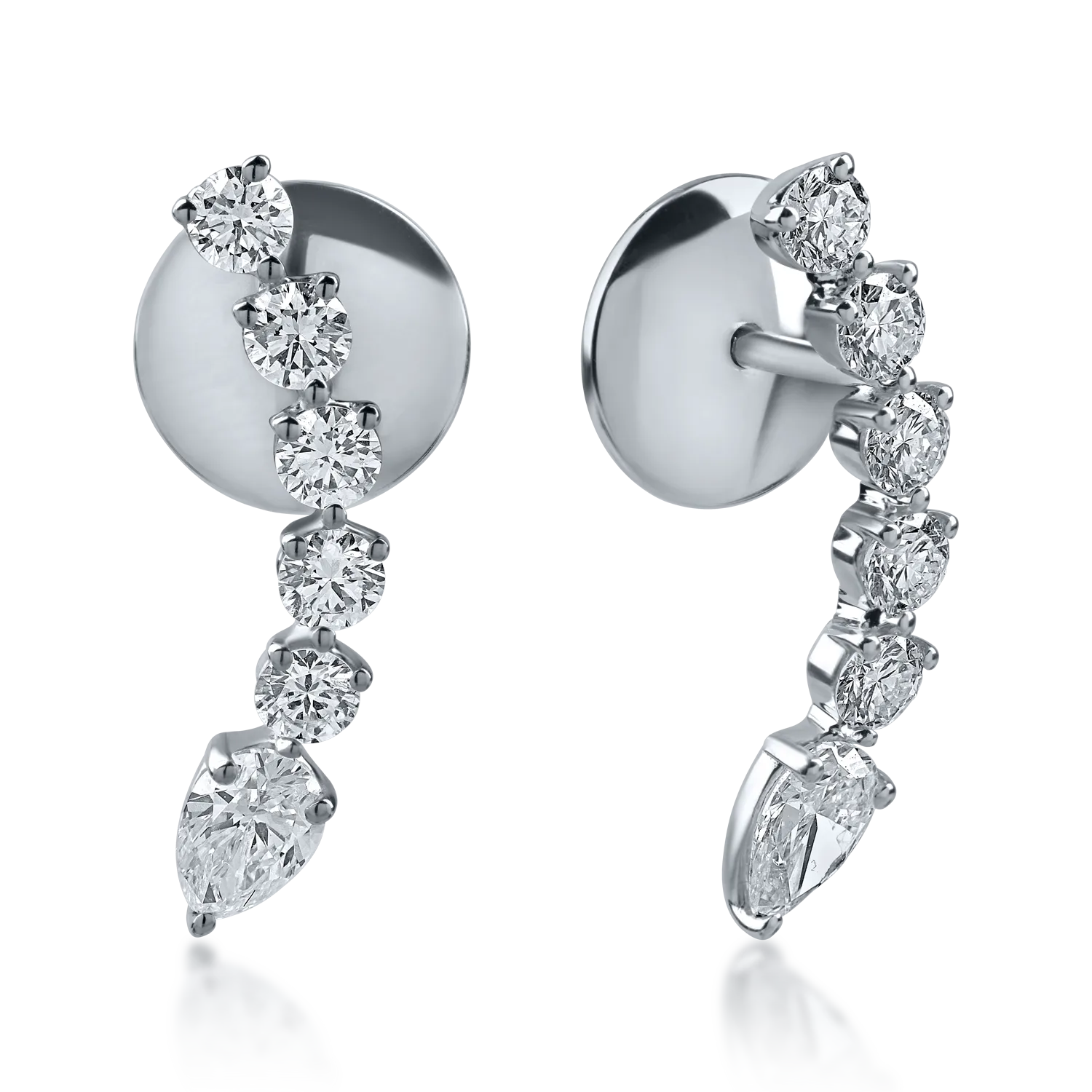 White gold earrings with 0.98ct diamonds