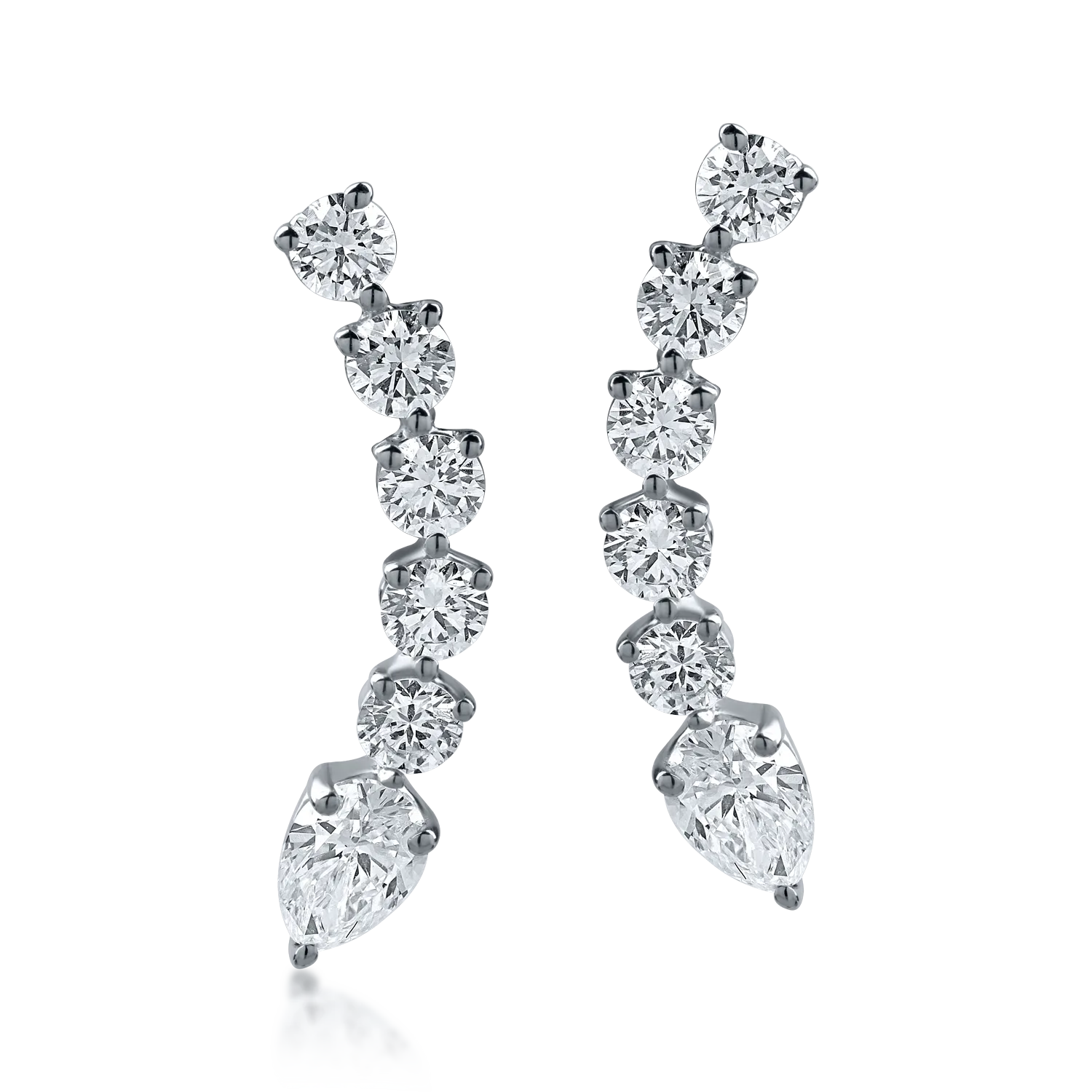 Cercei din aur alb cu diamante de 0.98ct-180304