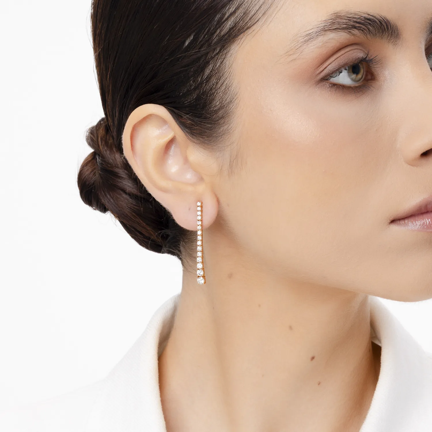 Rose gold earrings with 2ct diamonds