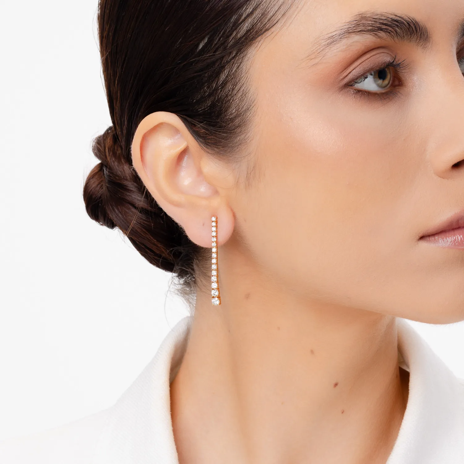 Rose gold earrings with 2ct diamonds