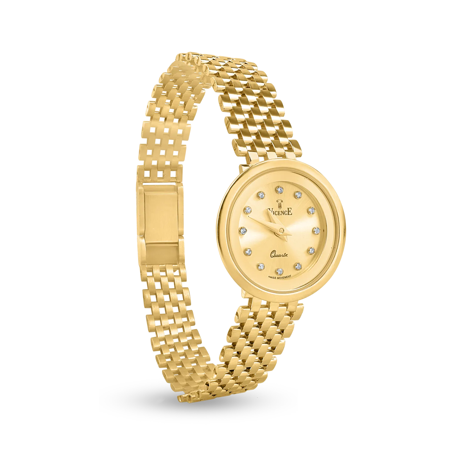 Yellow gold watch