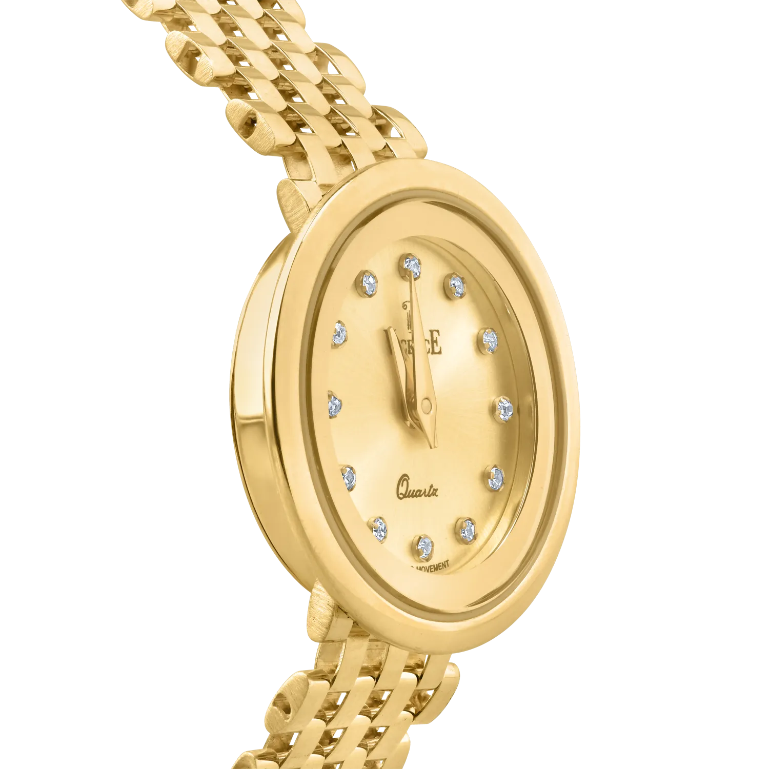 Yellow gold watch