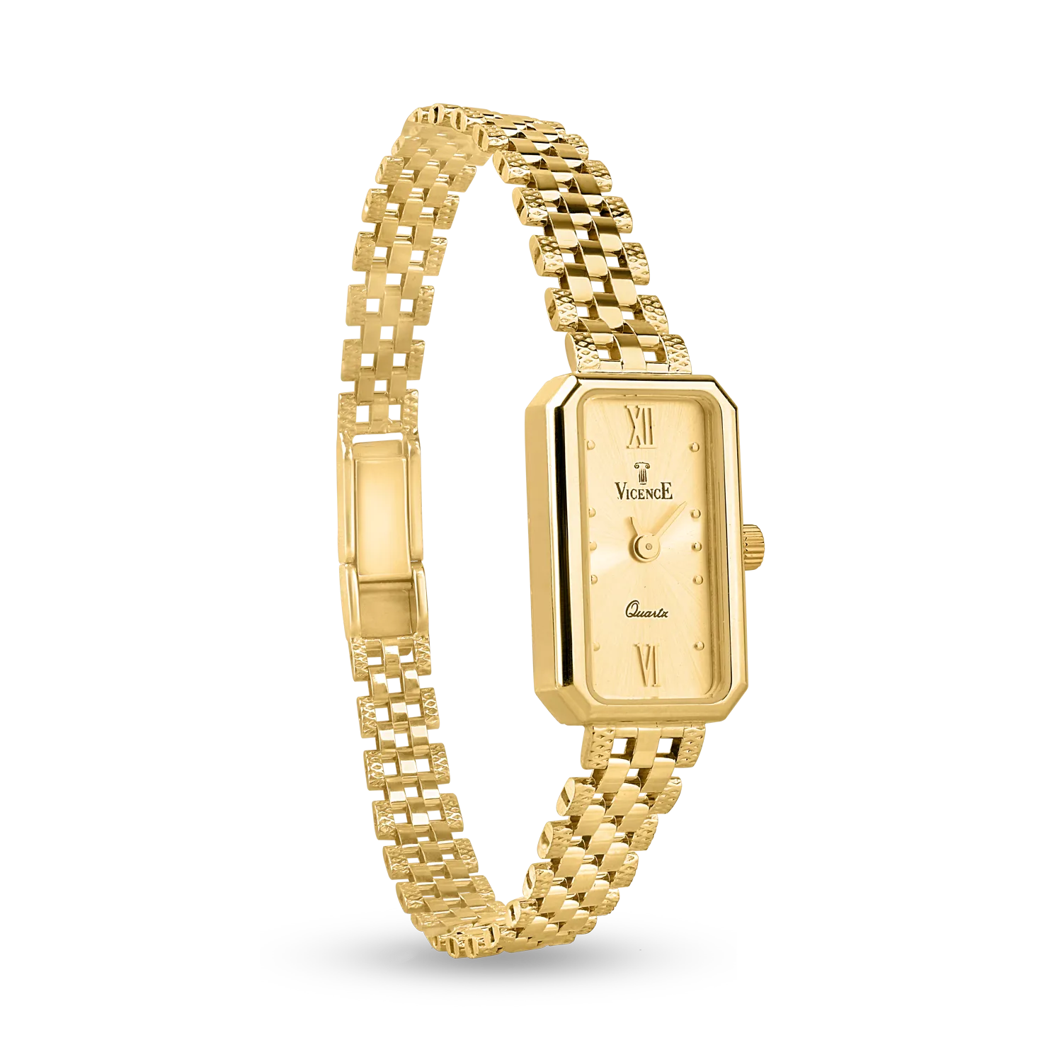 Yellow gold watch